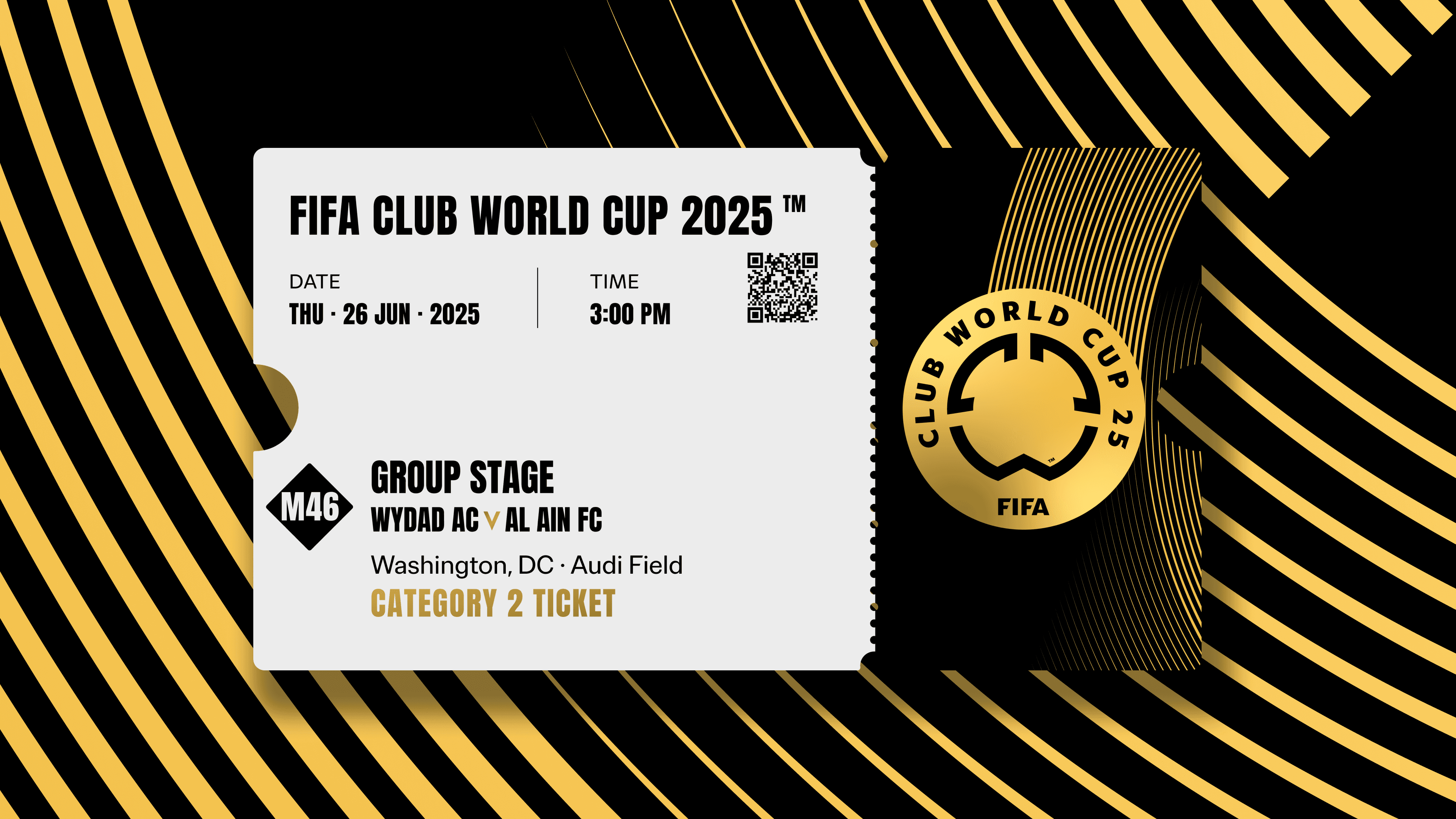 Collectible valid as a ticket to FIFA Club World Cup 2025™ M46 Wydad vs Al Ain