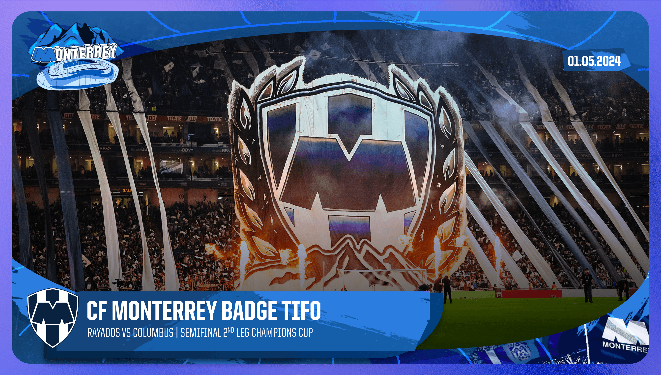 CF Monterrey Badge TIFO