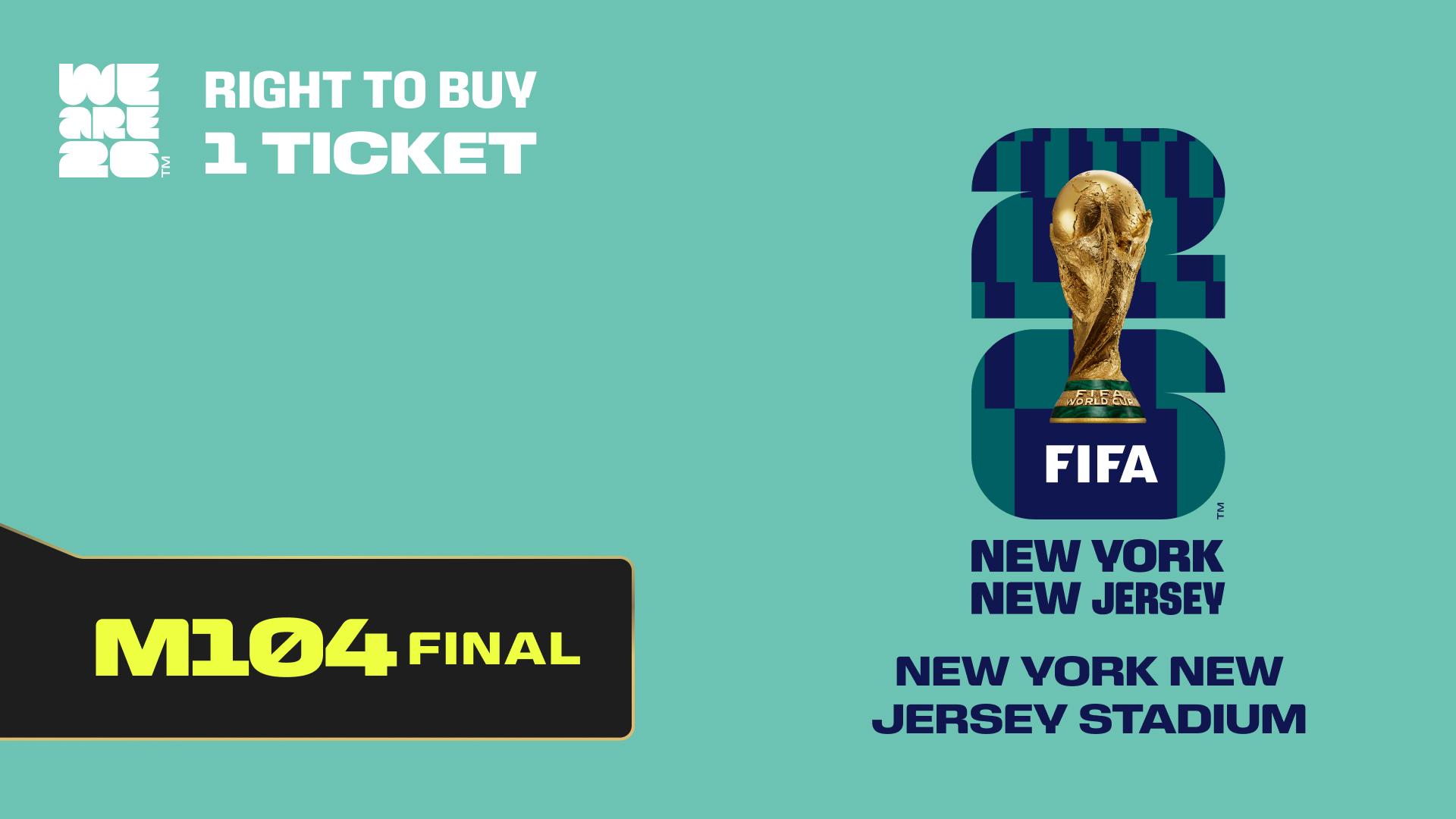 Collectible also valid as RTB for one ticket to M104 New York