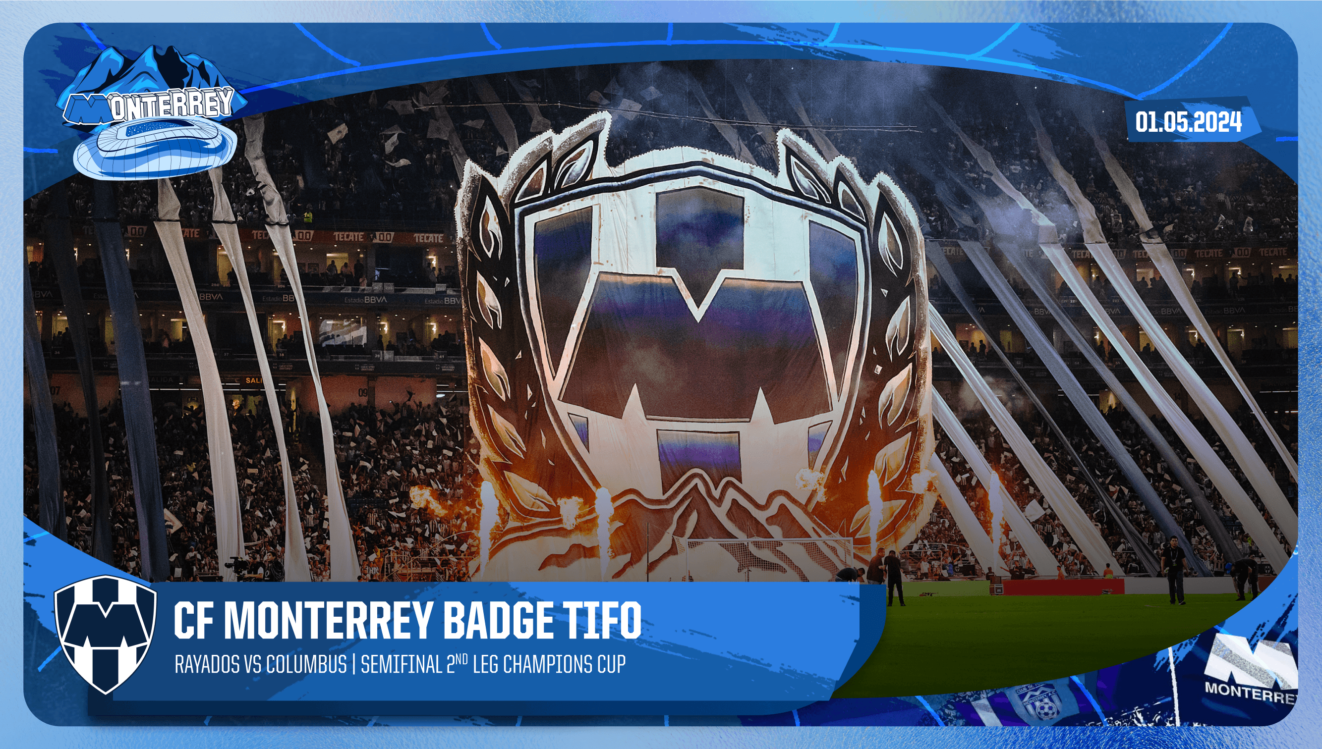 CF Monterrey Badge TIFO