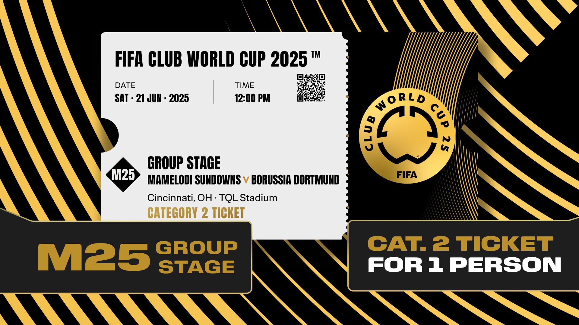 Collectible valid as a ticket to FIFA Club World Cup 2025™ M25 Mamelodi Sundowns vs Borussia Dortmund