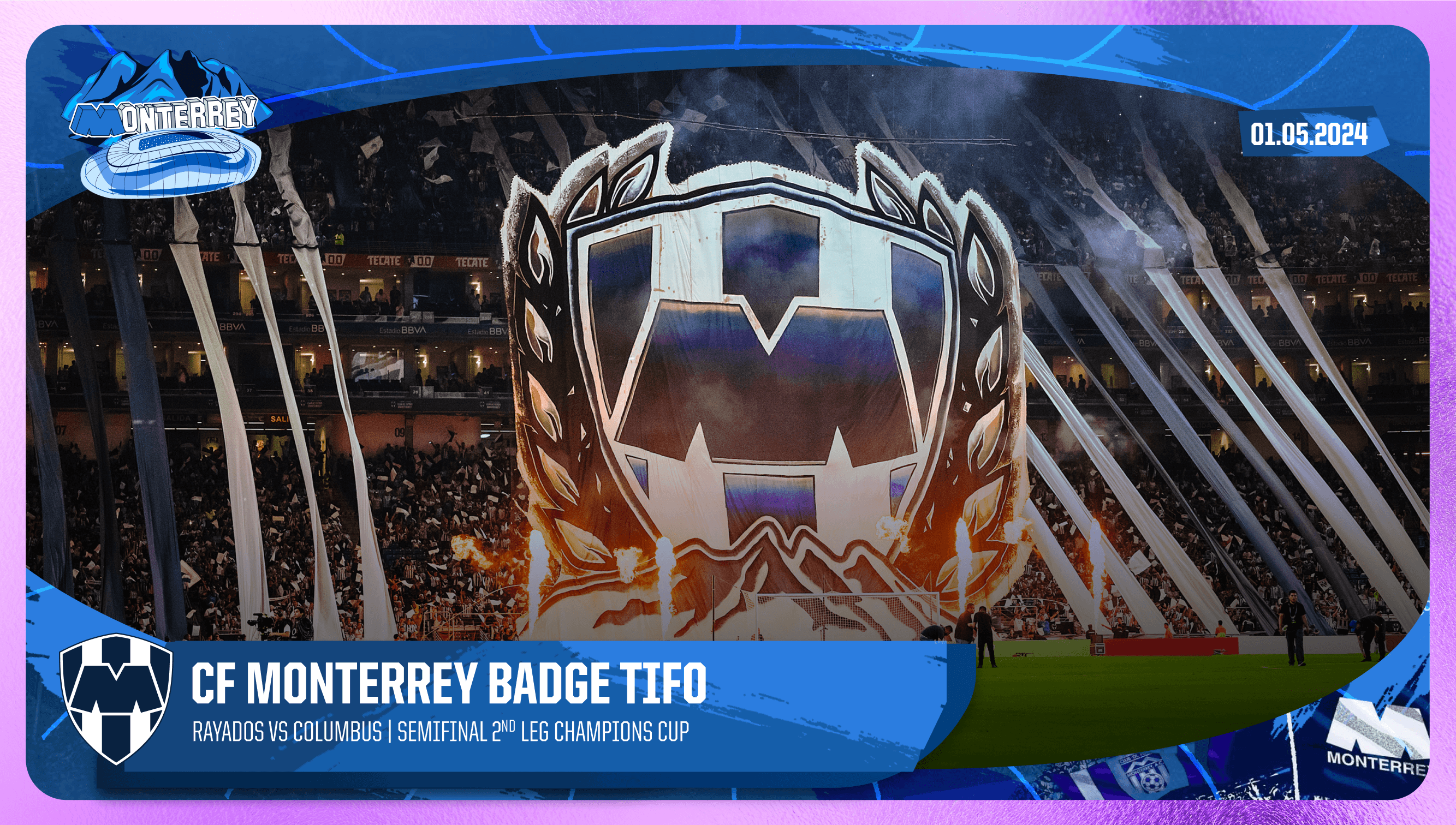 CF Monterrey Badge TIFO