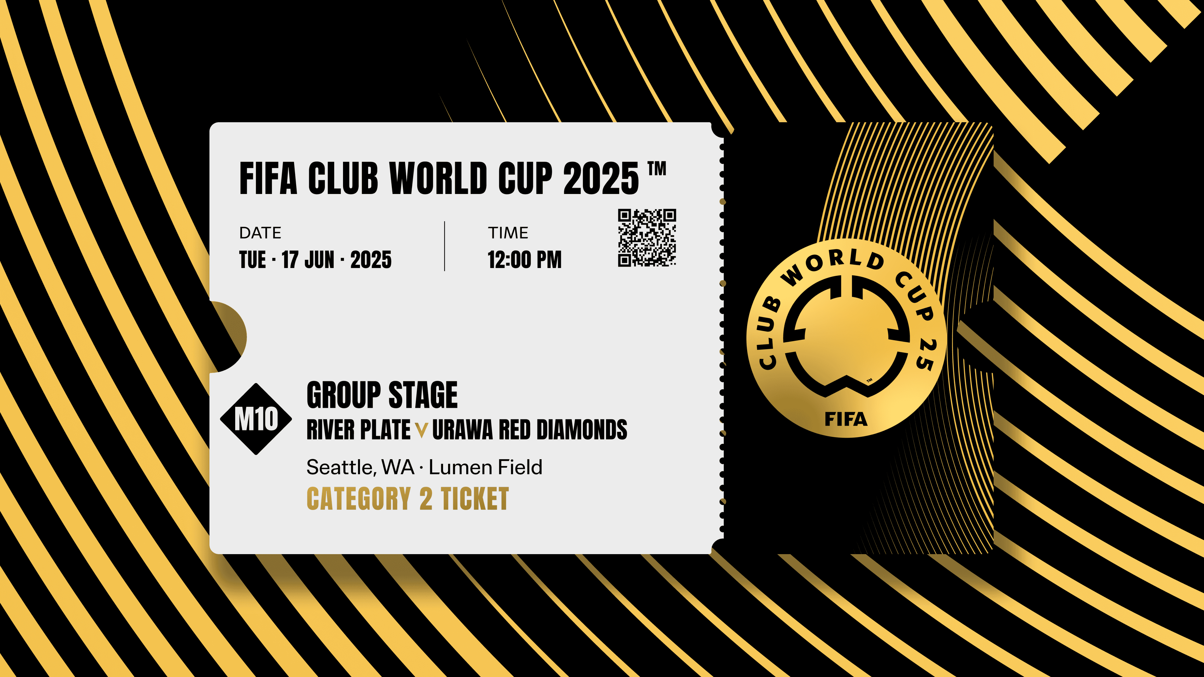 Collectible valid as a ticket to FIFA Club World Cup 2025™ M10 River Plate vs Urawa Red Diamonds