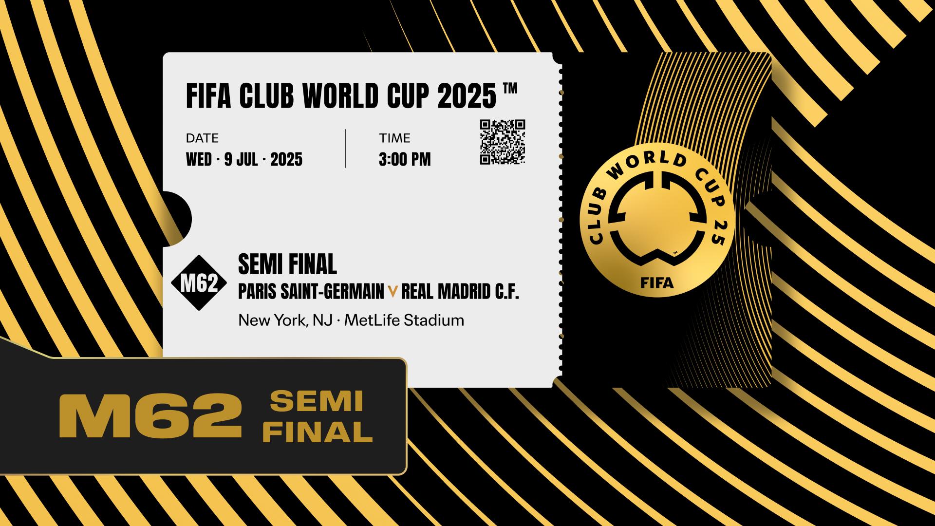Objet de collection valable comme un billet pour la Demi-finale de la Coupe du Monde des Clubs de la FIFA 2025™ : M62