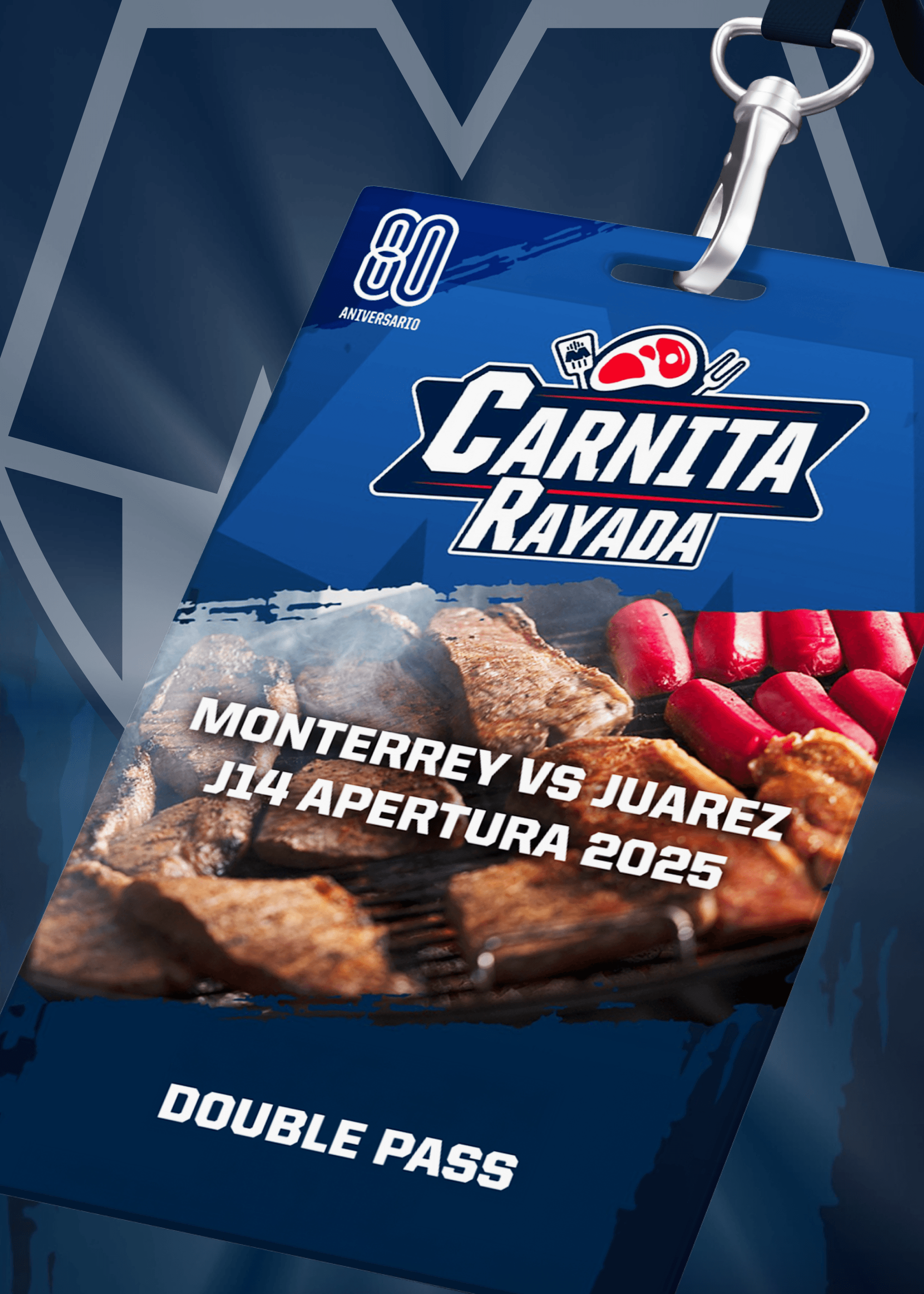 Carnita Rayada Double Pass to Monterrey vs Juarez - Matchday 14 Apertura 2025