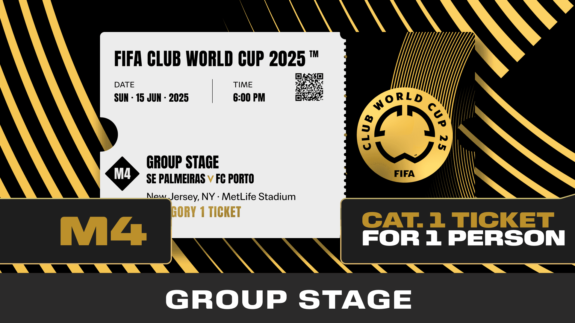 Collectible valid as a ticket to FIFA Club World Cup 2025™ M4 Palmeiras vs Porto