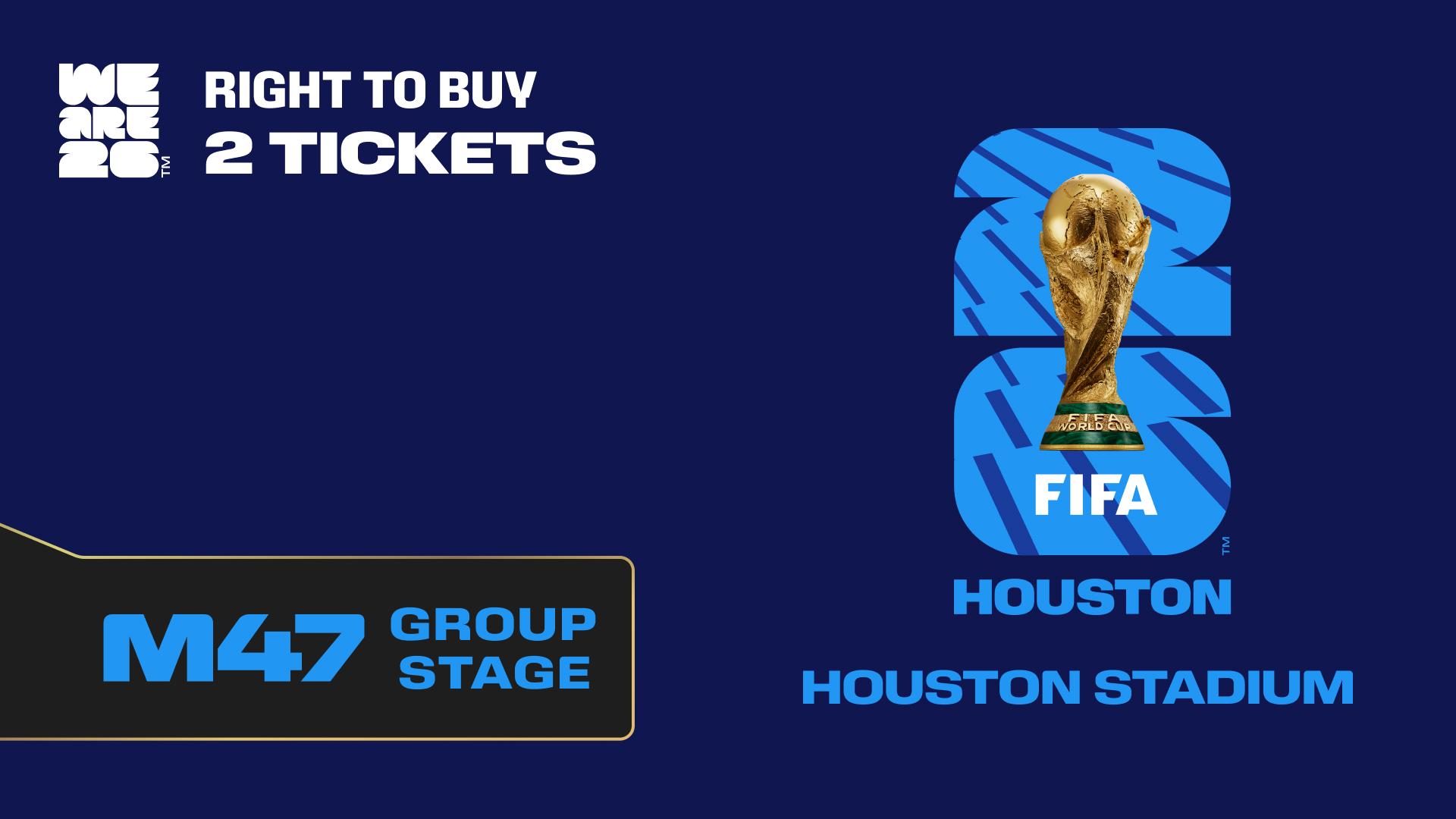 Collectible also valid as RTB for 2 tickets to M47 Houston