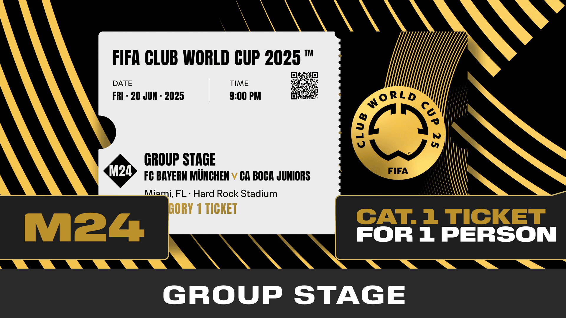 Collectible valid as a ticket to FIFA Club World Cup 2025™ M24 Bayern Munich vs Boca Juniors
