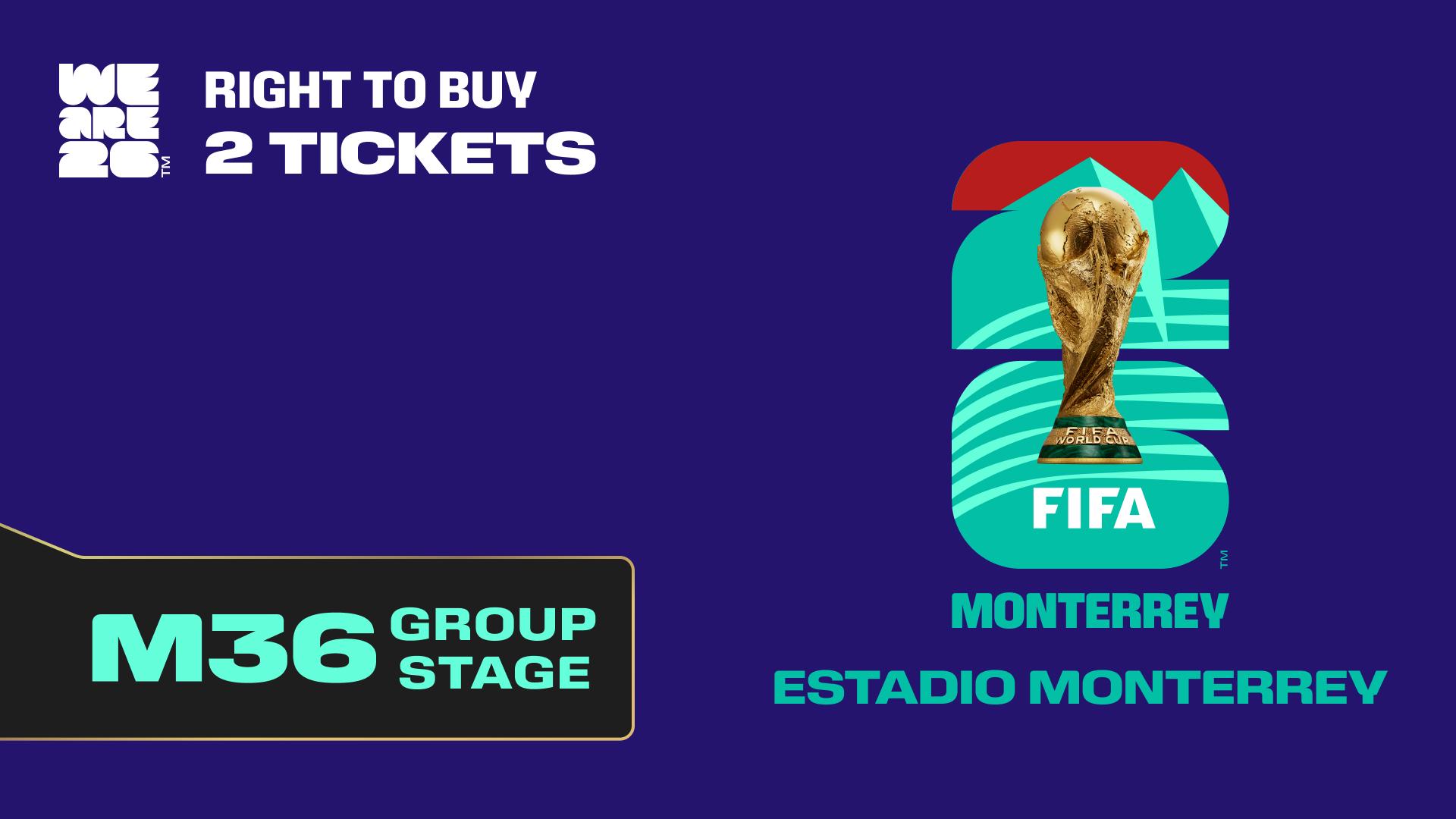 Collectible also valid as RTB for 2 tickets to M36 Monterrey