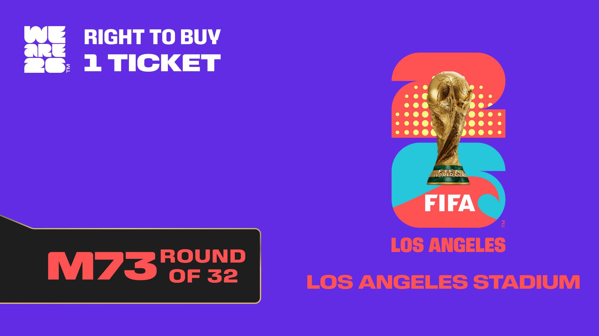 Collectionnable également valable comme RTB pour un billet pour M73 Los Angeles