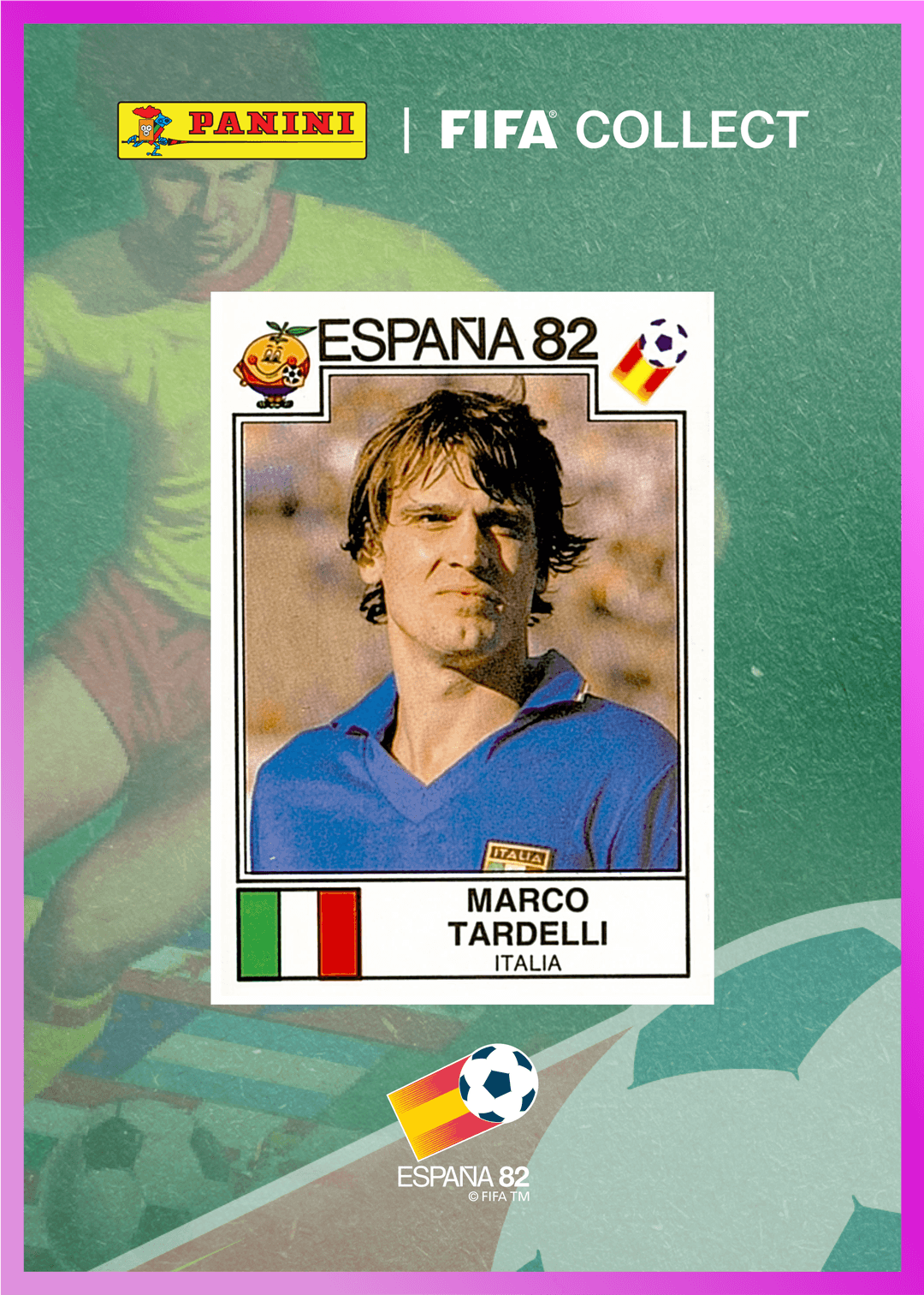 Panini Espana 82 - Figurine 46 Marco Tardelli - Italie - Coupe Du Monde 1982
