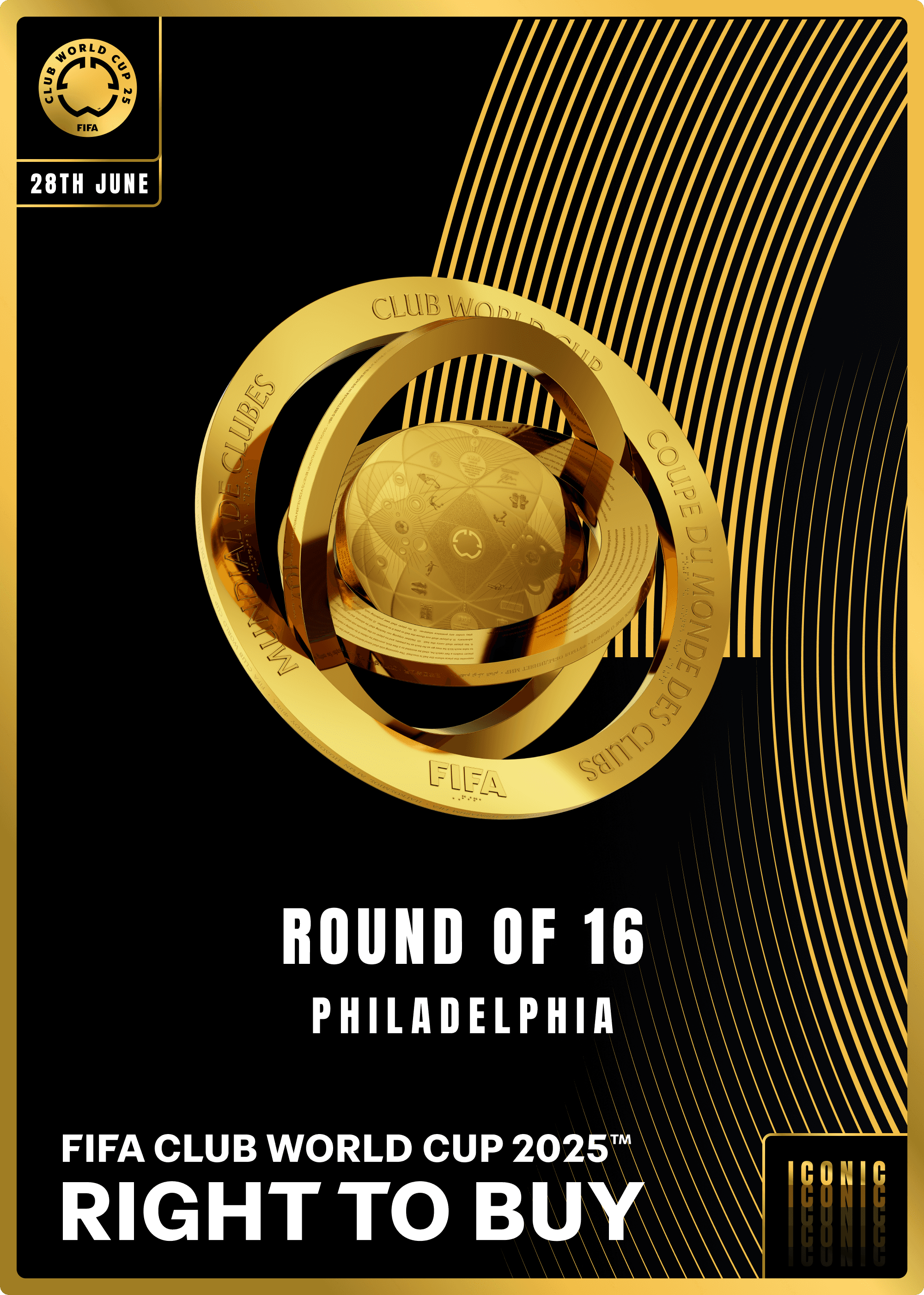 NO LONGER VALID - Collectible valid as RTB for 2 tickets to a FIFA Club World Cup 2025™ Eight Final at PHL