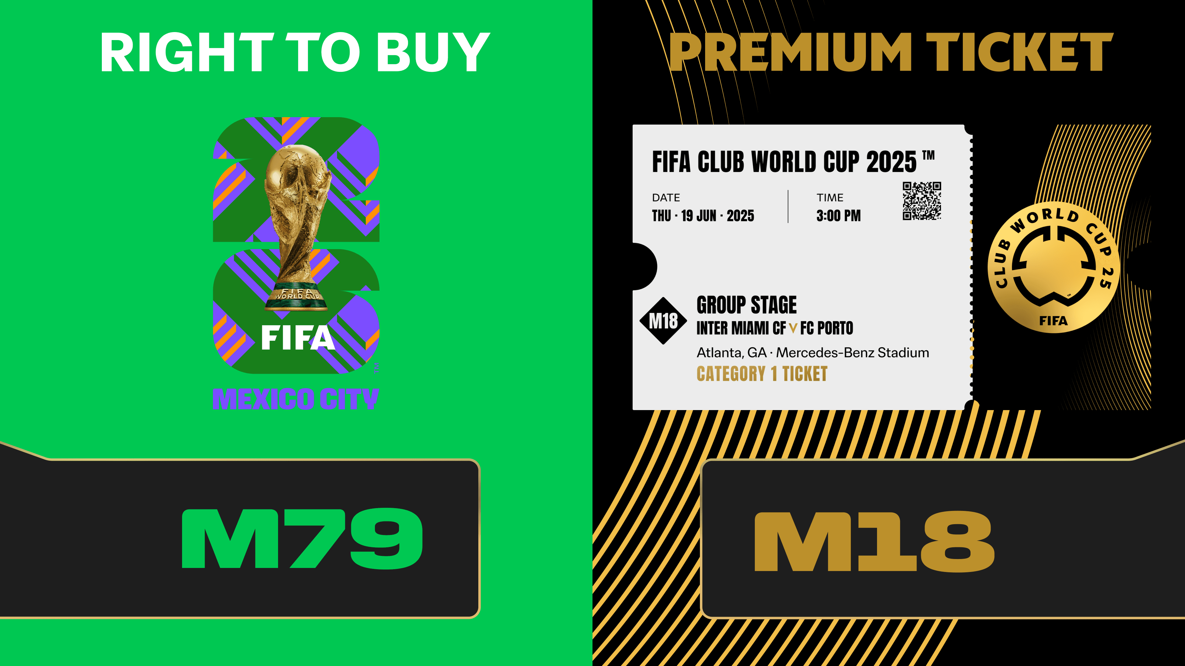 Combo Reward: Ticket Club World Cup 2025™ M18 + RTB M79 to FIFA World Cup 26™