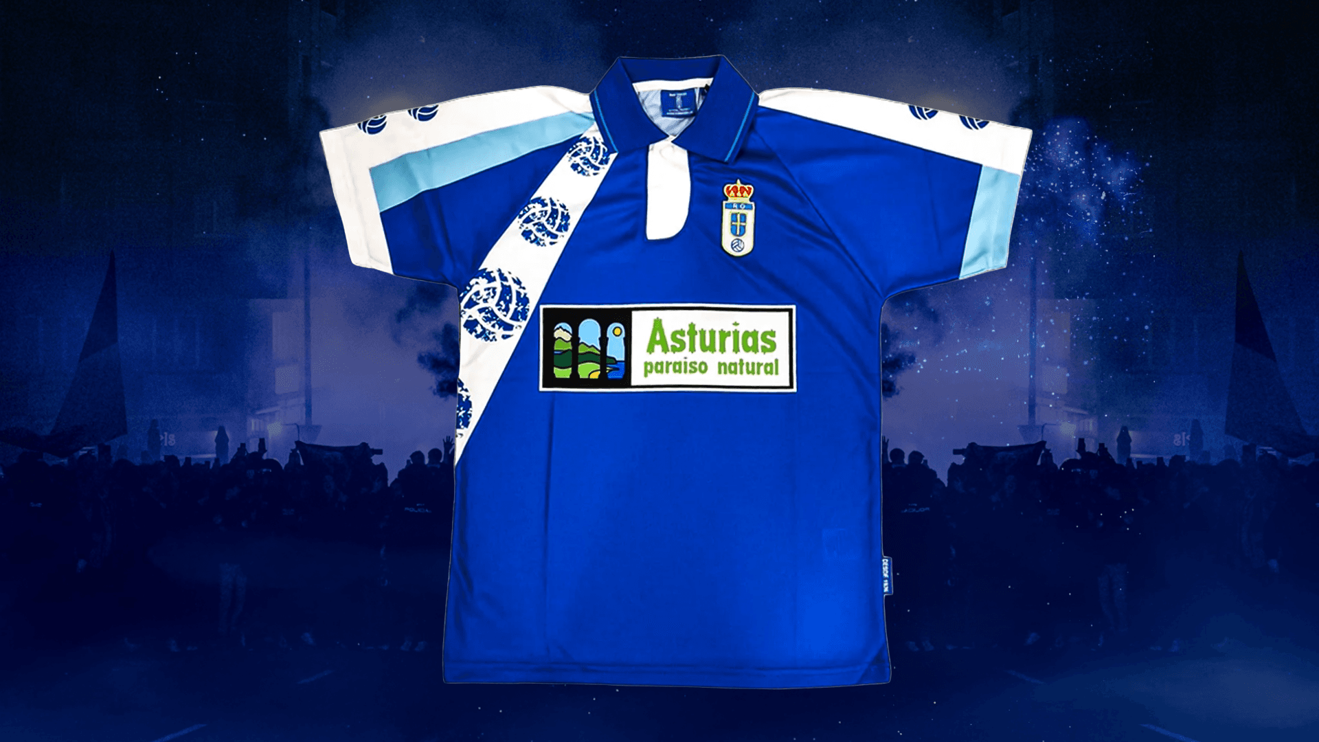 Real Oviedo Retro Principado de Asturias Jersey - Signed