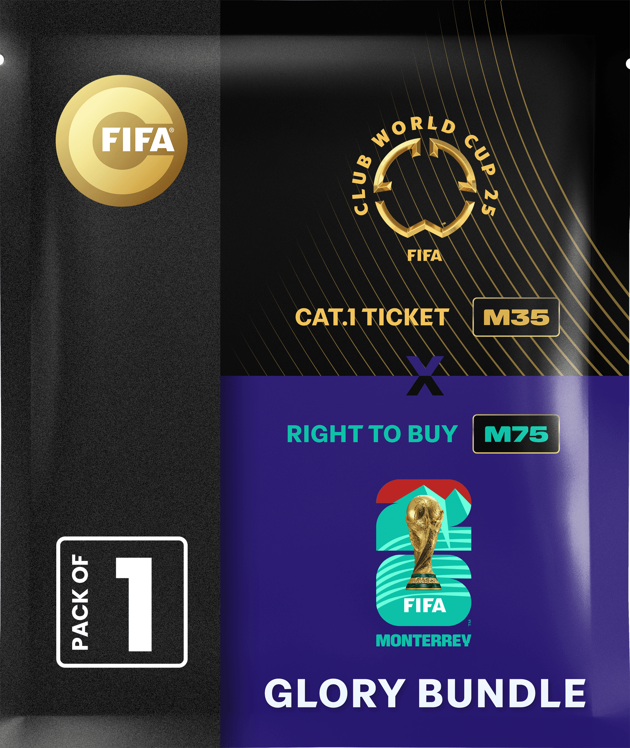 Glory Bundle: Ticket FIFA Club World Cup 2025™ M35 + RTB M75 FIFA World Cup 26™