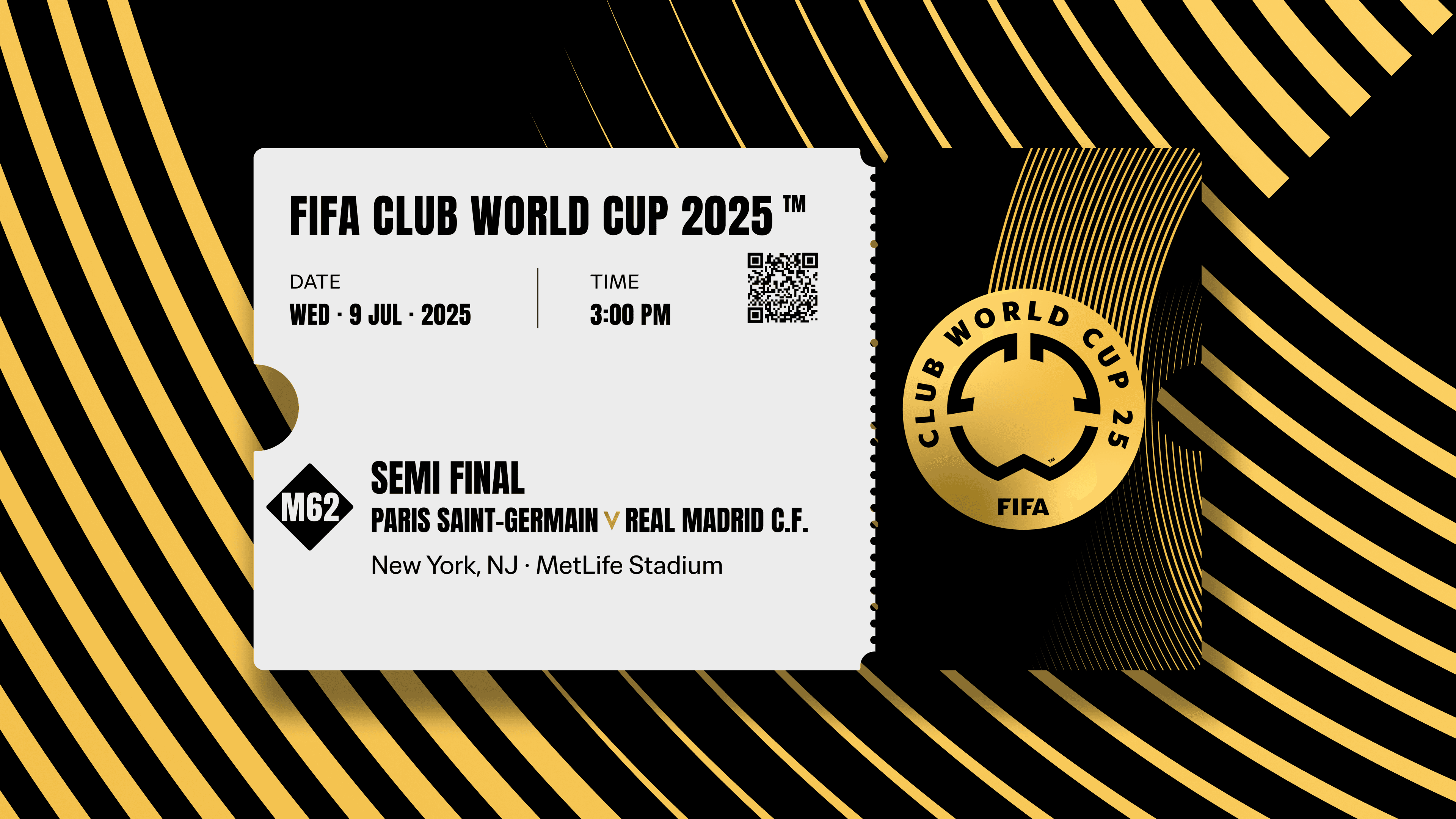 Collectible valid as one ticket to FIFA Club World Cup 2025™ Semifinal: M62