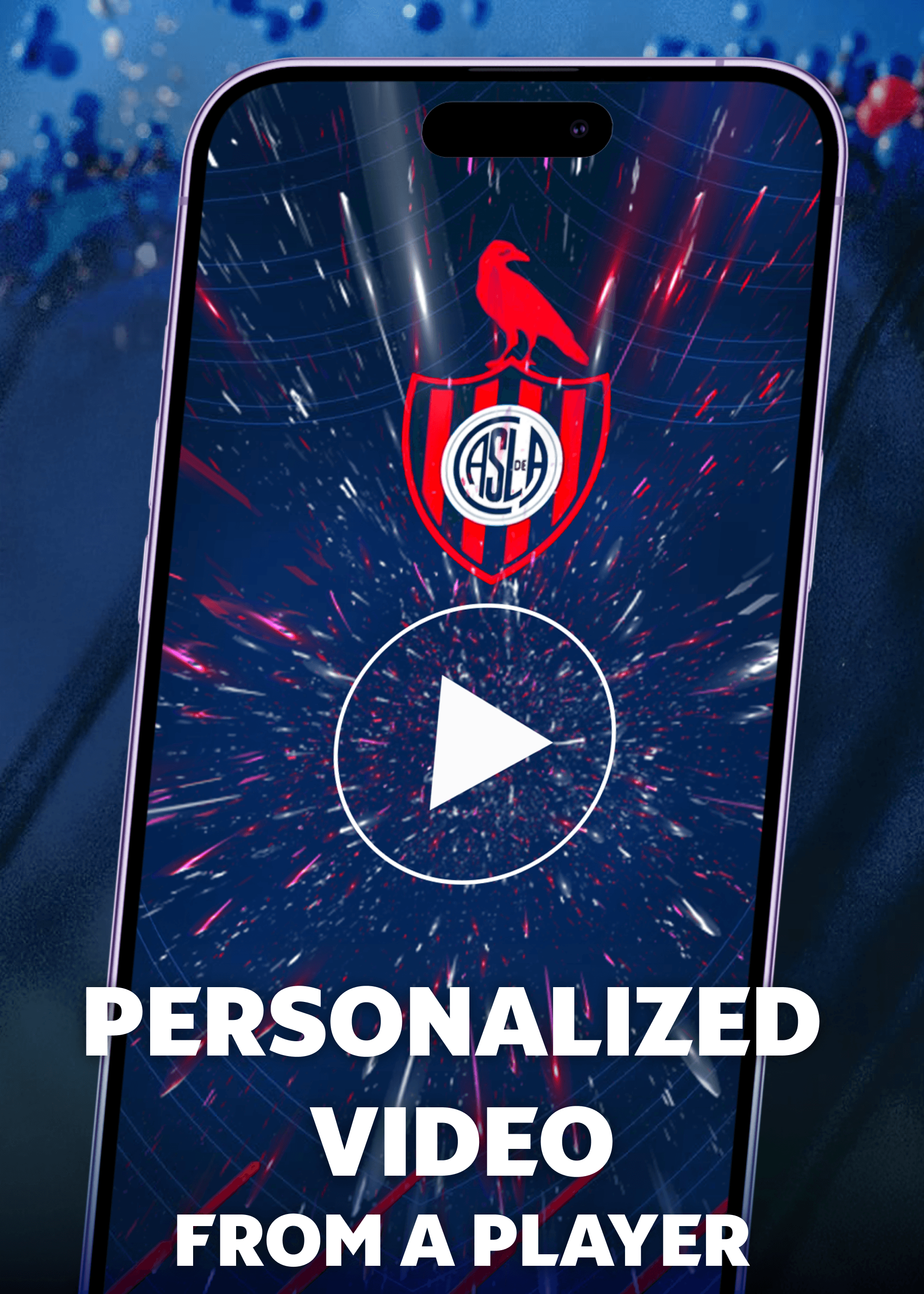 Personalized video message from a player