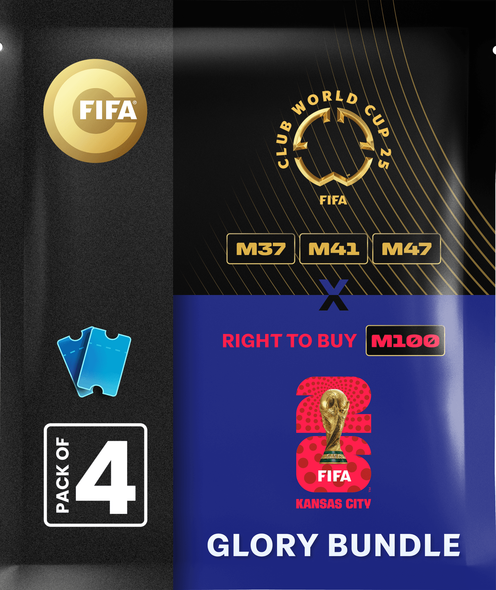 Glory Bundle: Tickets FIFA Club World Cup 2025™ + QF RTB M100 FIFA World Cup 26™