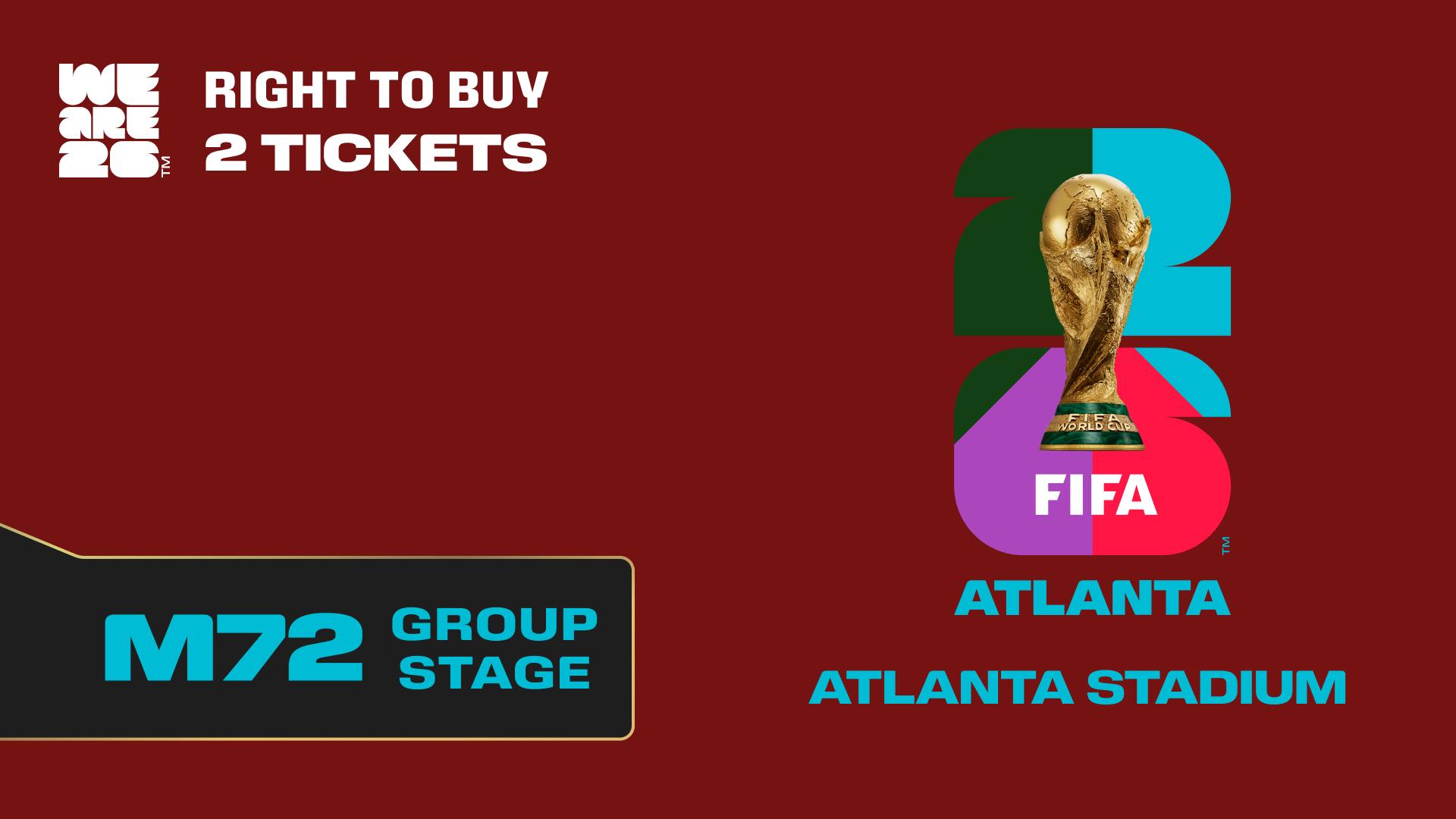 Collectible also valid as RTB for 2 tickets to M72 Atlanta
