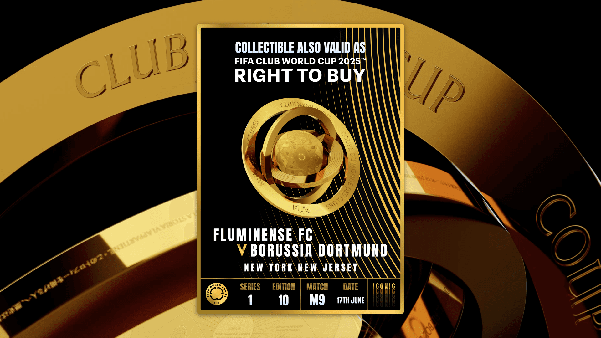 NO LONGER VALID - Collectible valid as RTB for 2 tickets to a FIFA Club World Cup 2025™ M9 Fluminense vs Borussia Dortmund
