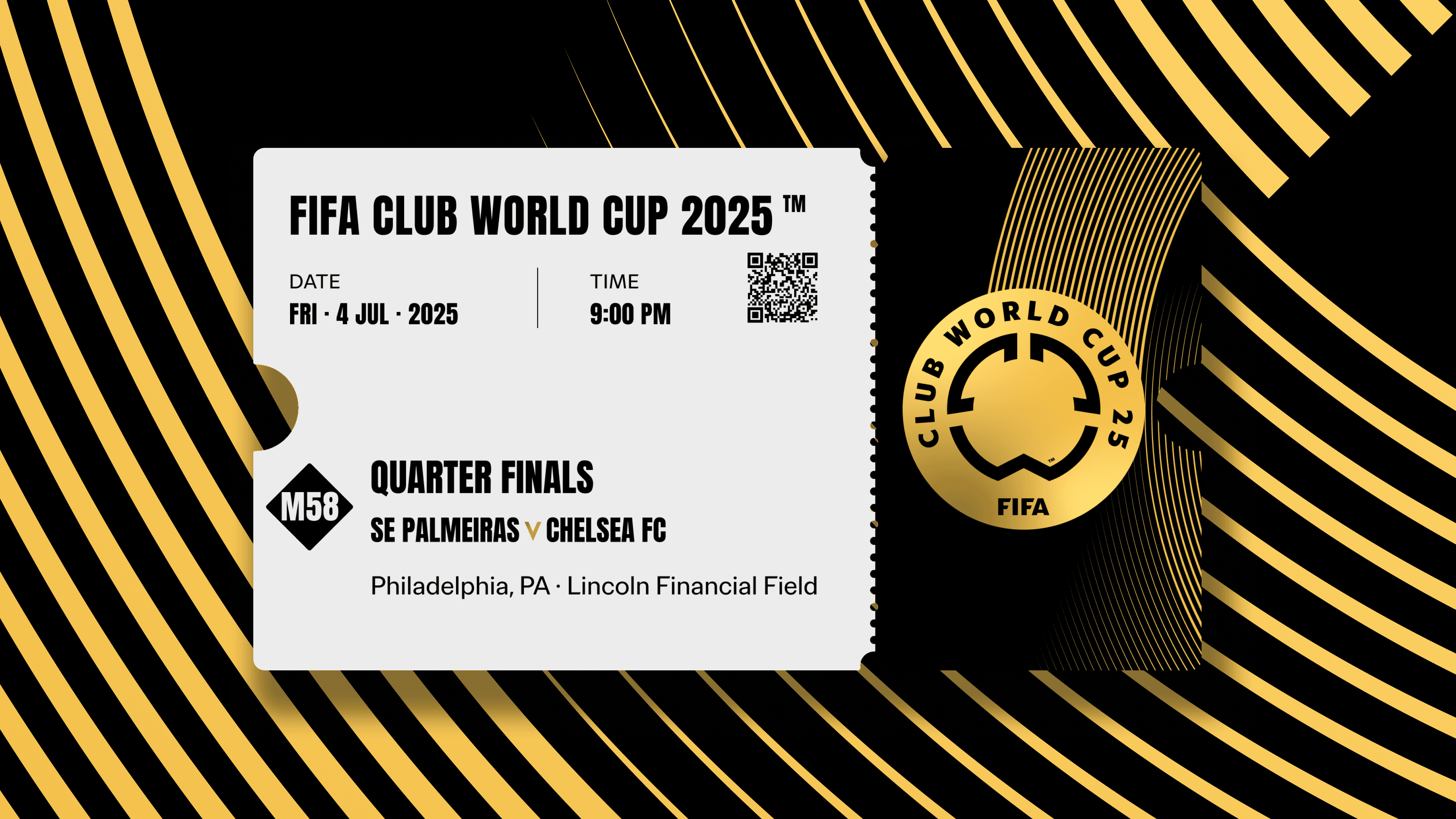 Collectible valid as 2 tickets for the FIFA Club World Cup 2025™ M58 Palmeiras vs Chelsea