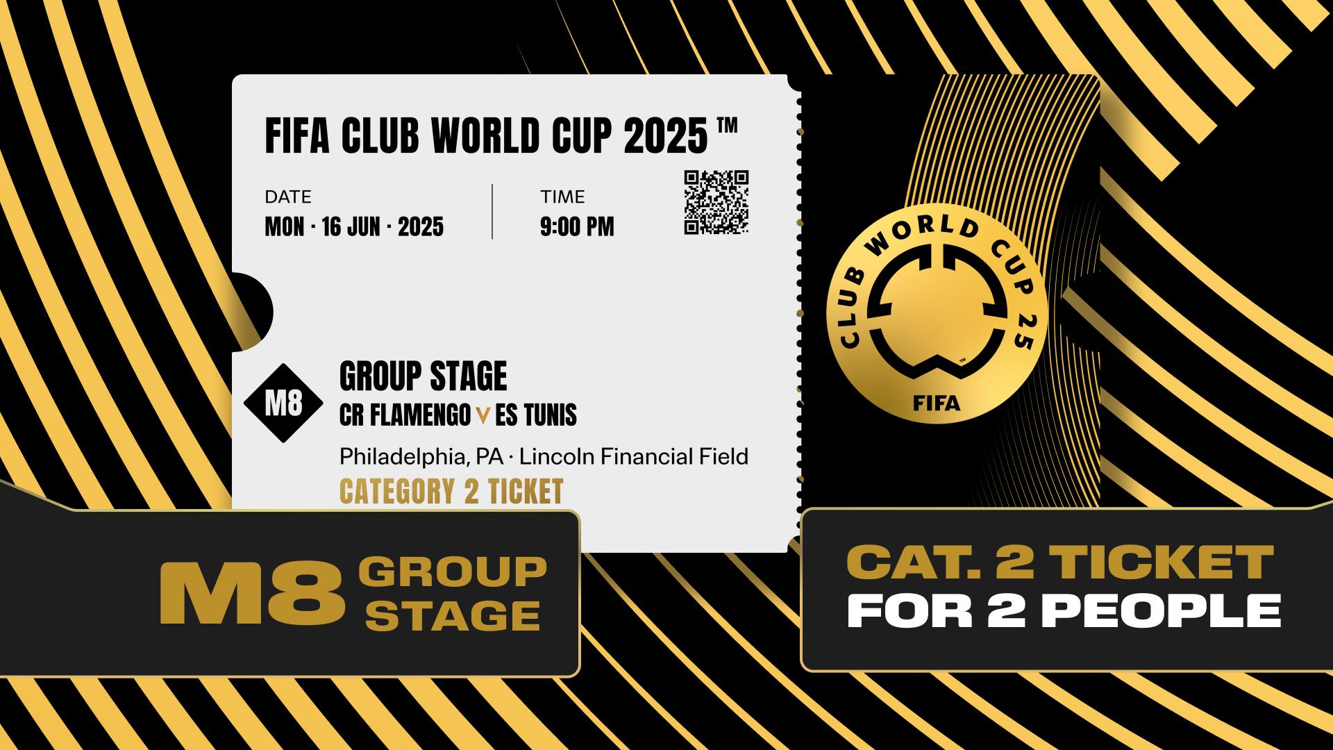 Coleccionable válido como dos entradas para la Copa Mundial de Clubes de la FIFA 2025™ M8 Flamengo vs ES Tunis