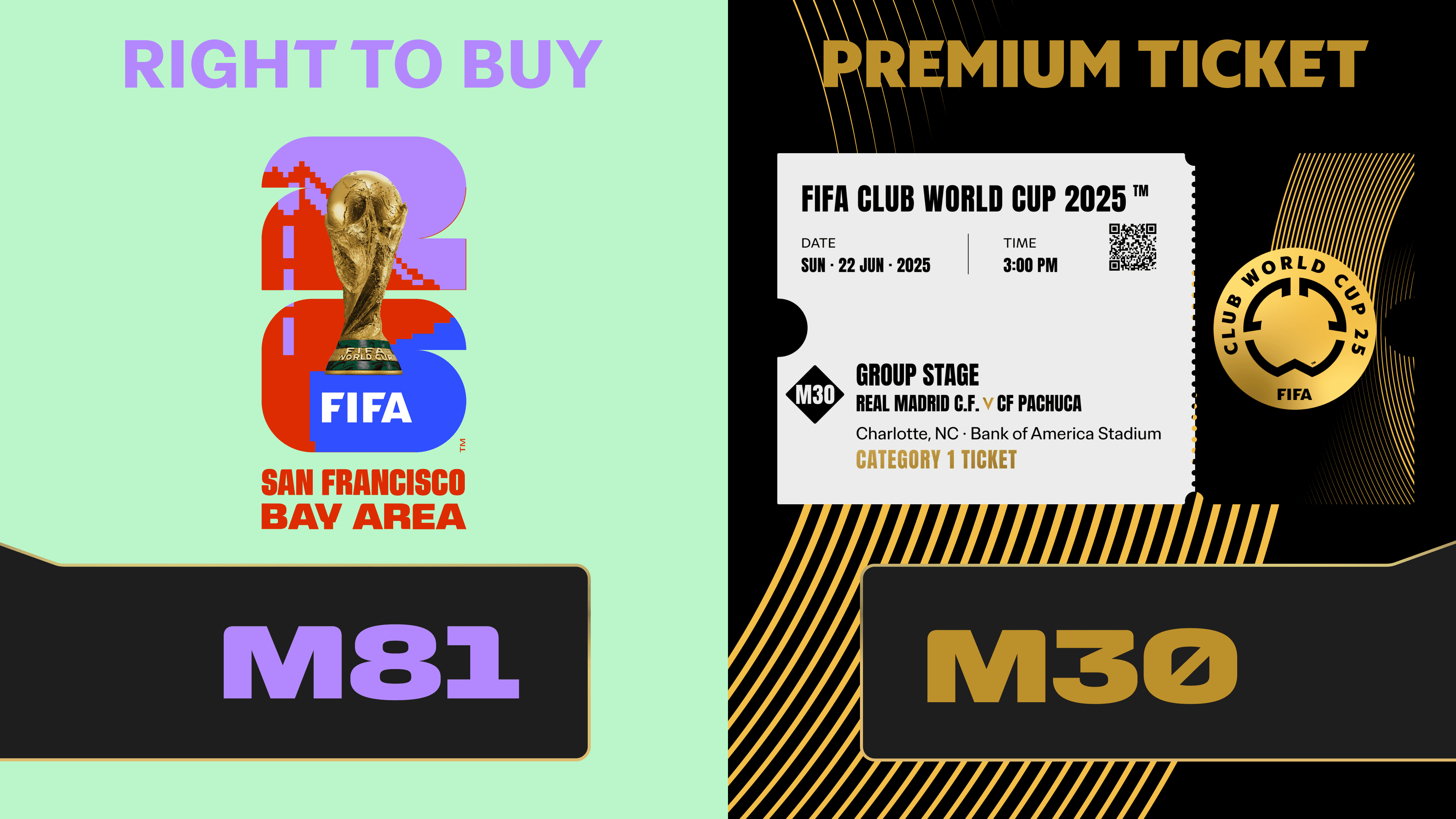 Combo Reward: Ticket FIFA Club World Cup 2025™ M30 + RTB M81 to FIFA World Cup 26™