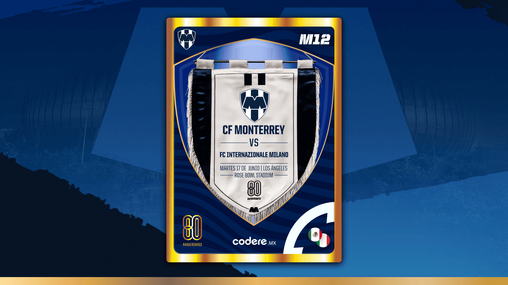 Match Pennant - CF Monterrey vs FC Internazionale Milano