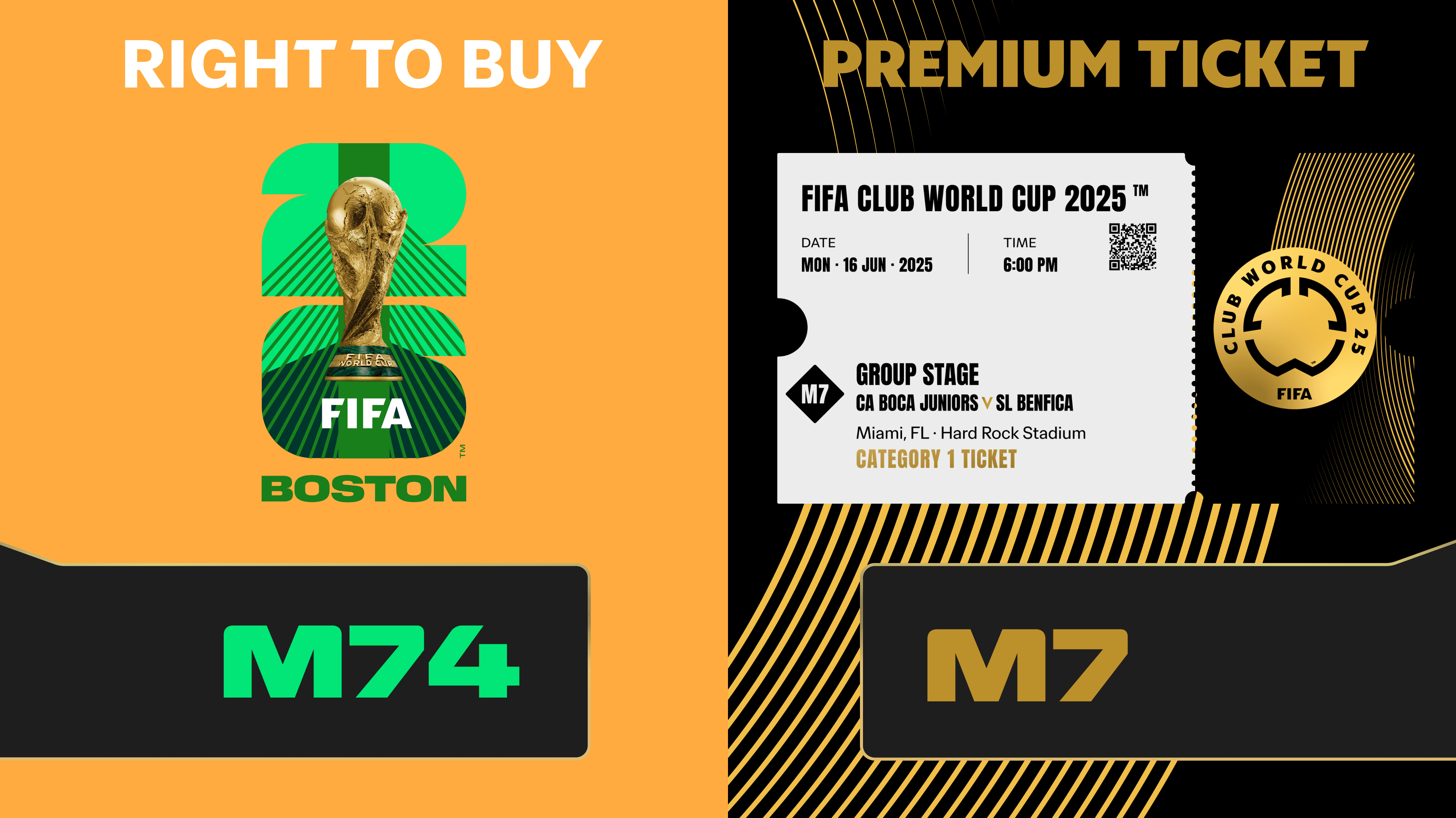 Combo Reward: Ticket FIFA Club World Cup 2025™ M7 + RTB M74 to FIFA World Cup 26™