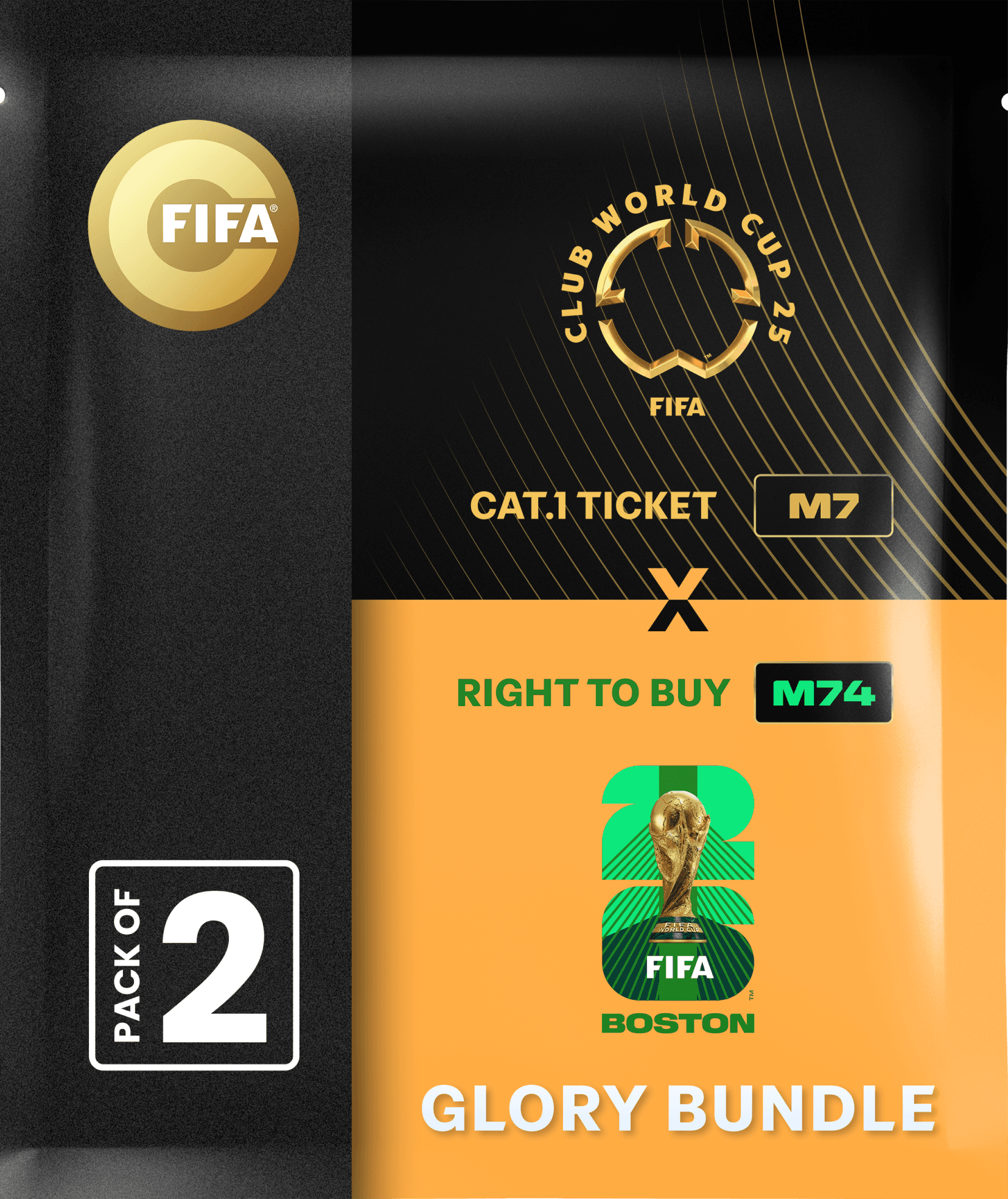 Glory Bundle: Ticket FIFA Club World Cup 2025™ M7 + RTB M74 FIFA World Cup 26™