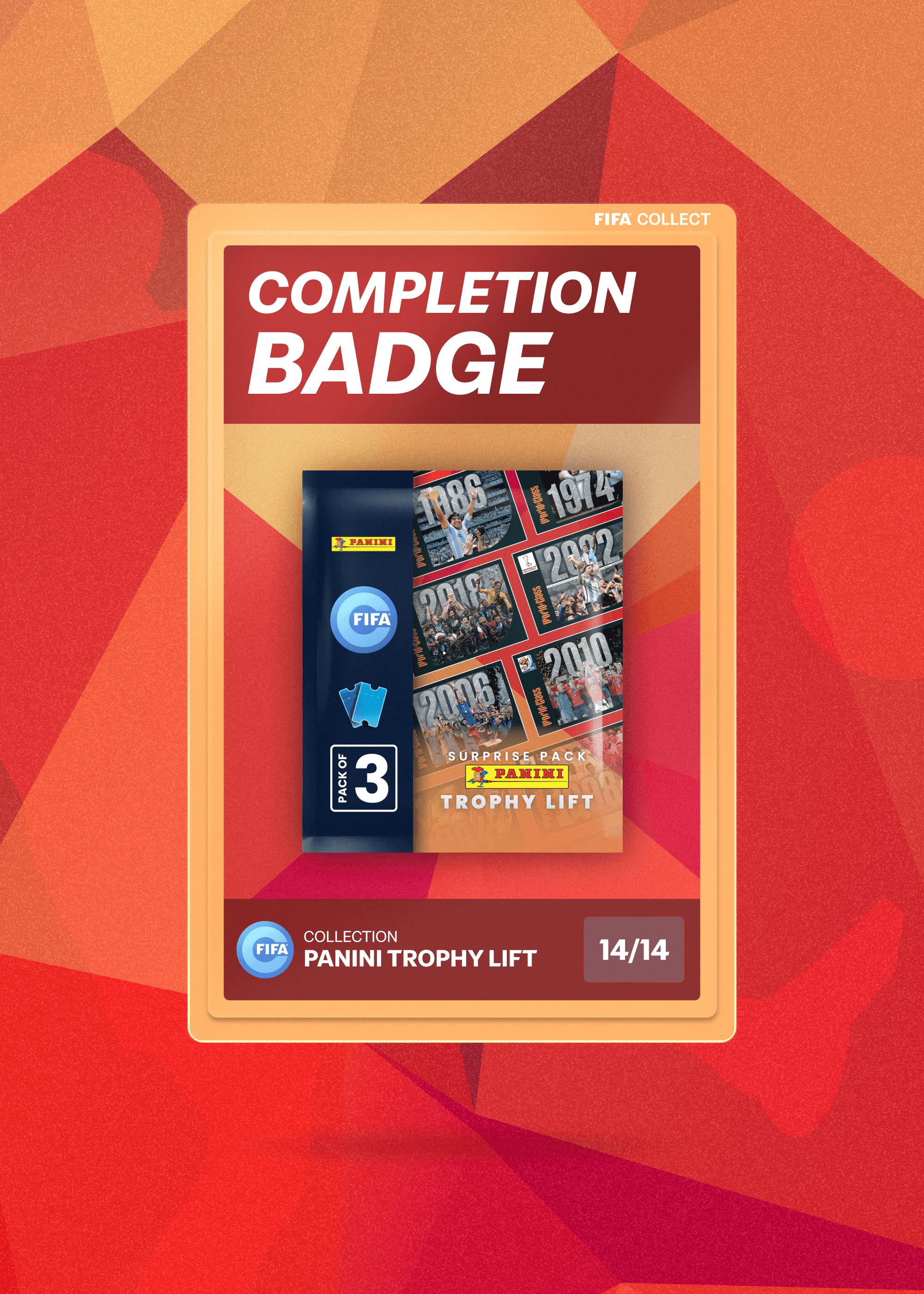 Sorpresa - Desafío Panini Trophy Lift - Sello de Finalización de Colección