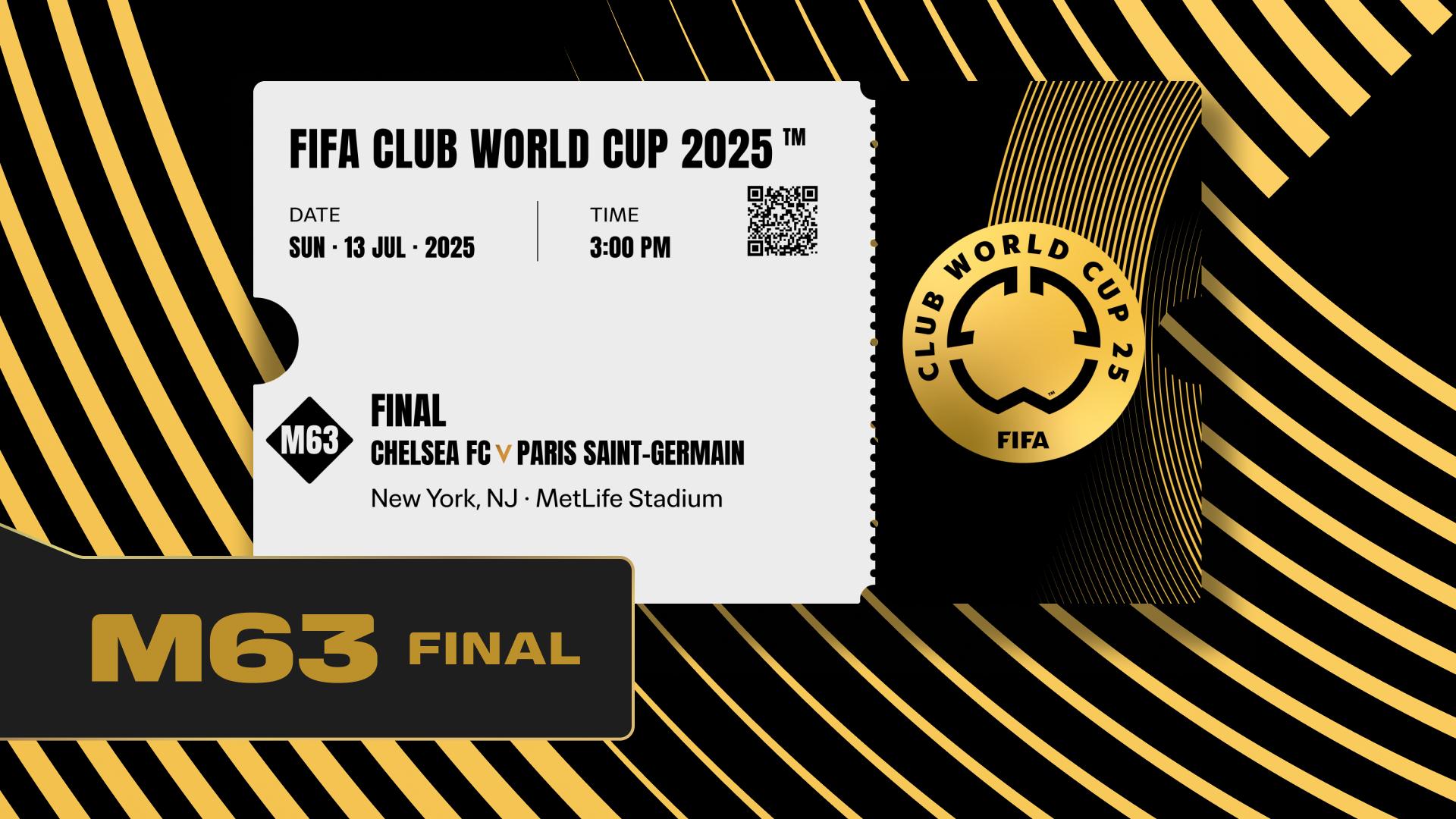 Collectible valid as one ticket to FIFA Club World Cup 2025™ Final Match: M63