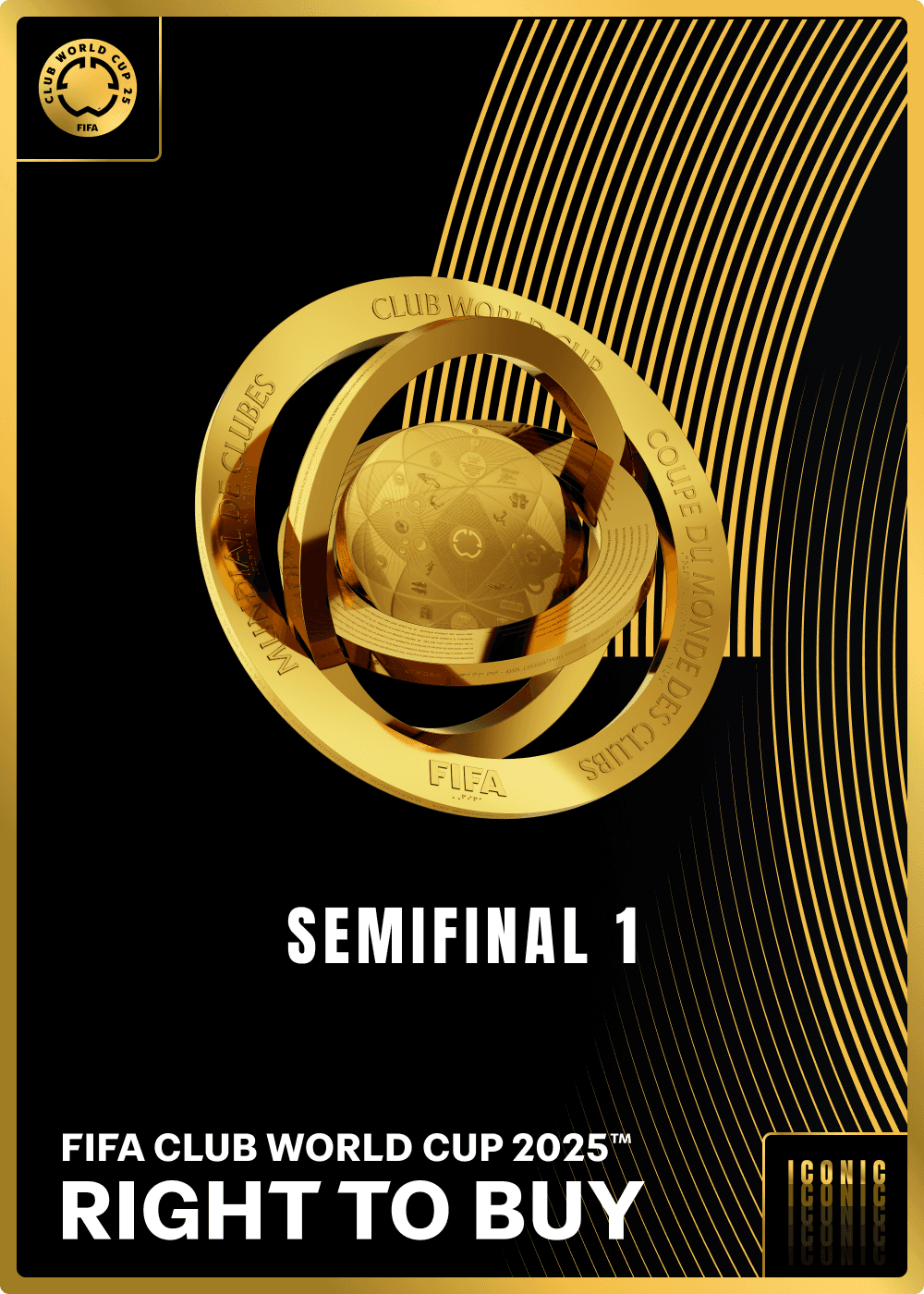 Collectible valid as RTB for 2 tickets to FIFA Club World Cup 2025
