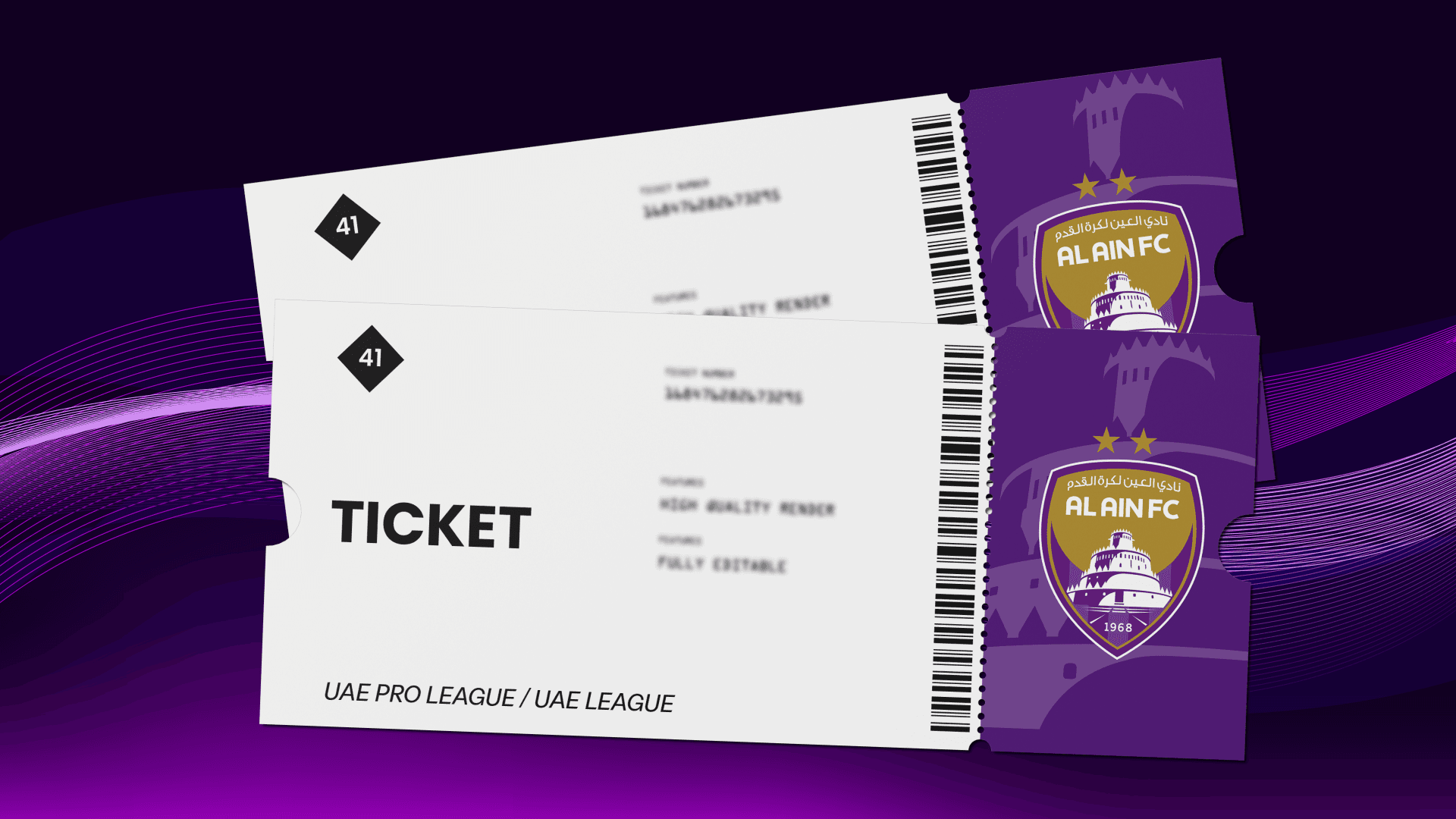 A pair of tickets for a 2025 UAE Pro League or UAE League Cup home match
