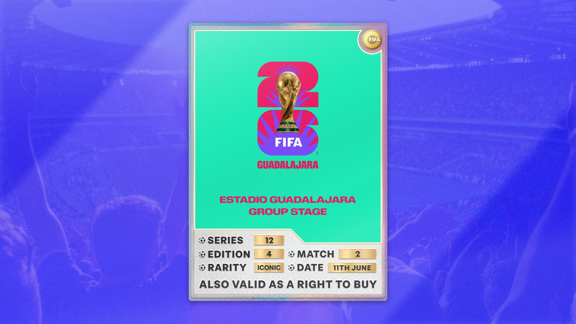 Collectible also valid as RTB for 2 tickets to M2 Guadalajara