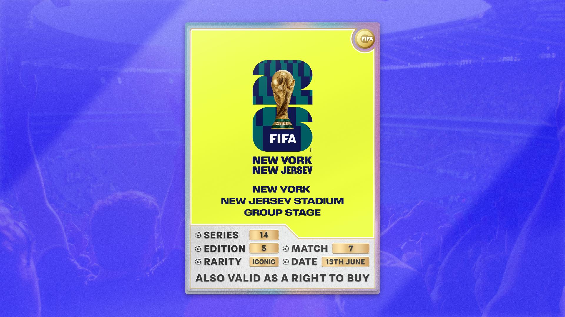 Collectible also valid as RTB for 2 tickets to M7 New York