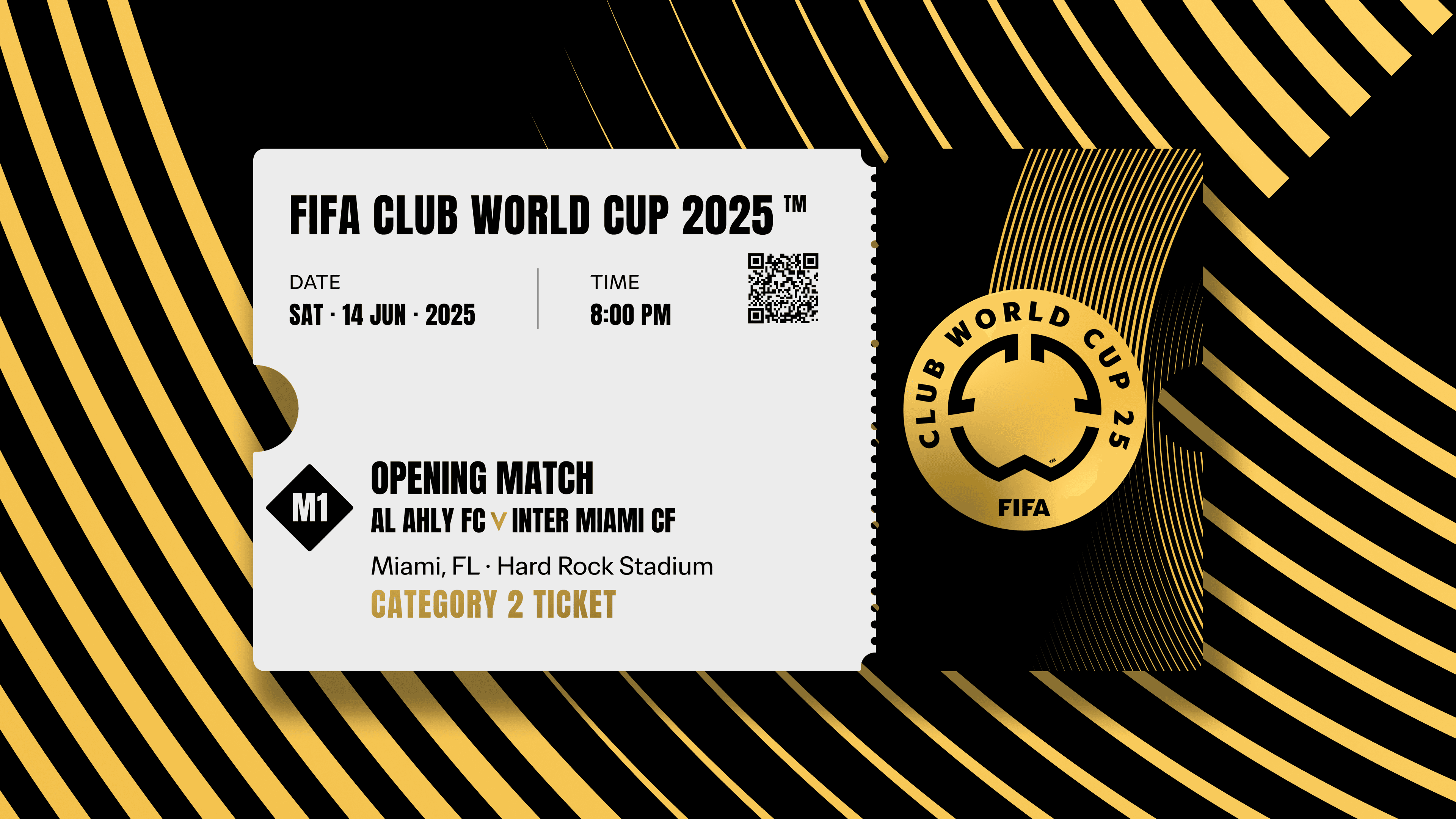 Coleccionable válido como entrada para la FIFA Club World Cup 2025™ M1 Al Ahly vs Inter Miami