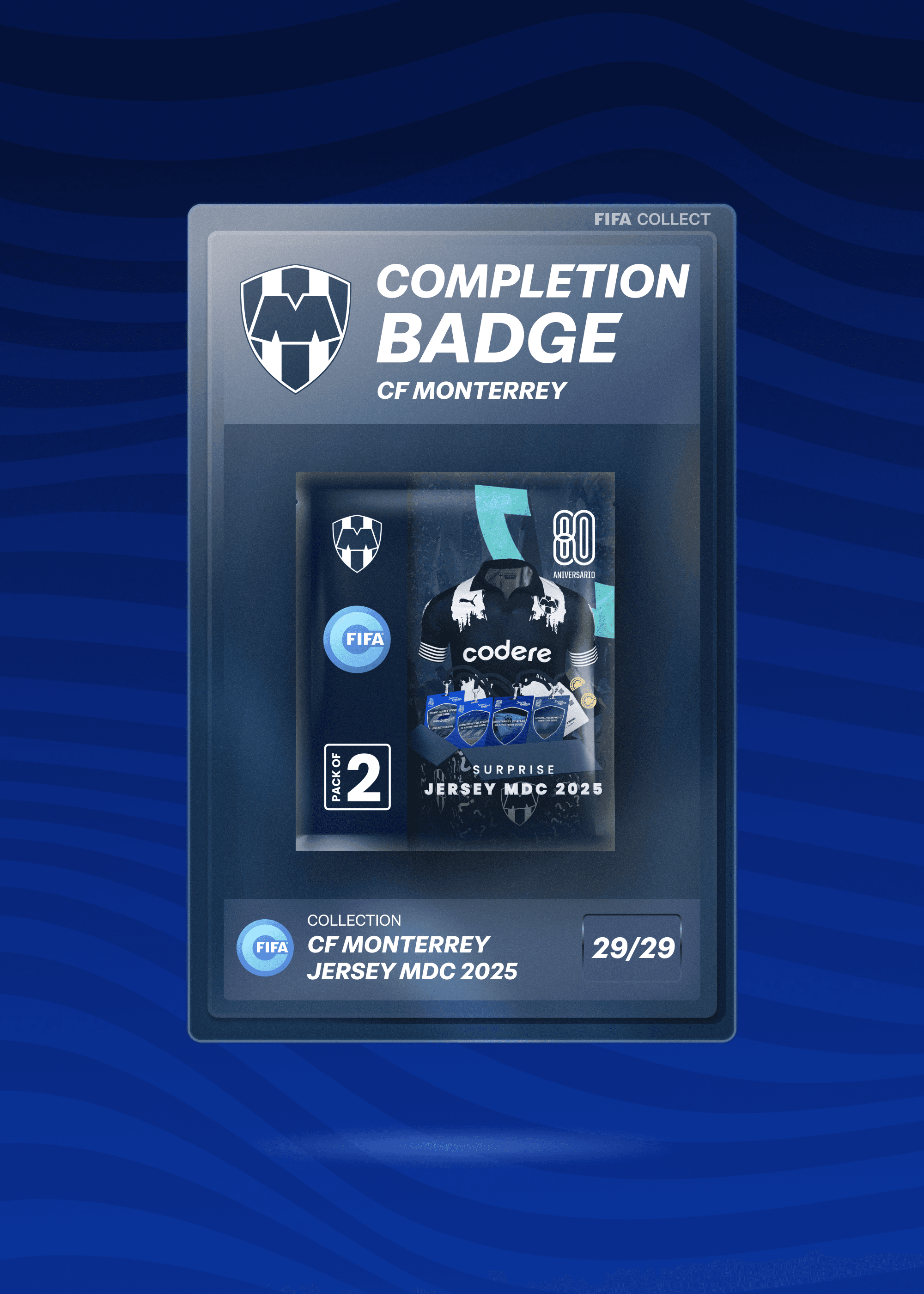 CF Monterrey - Jersey MDC 2025 | 80 Aniversario Seal of Collection Completion