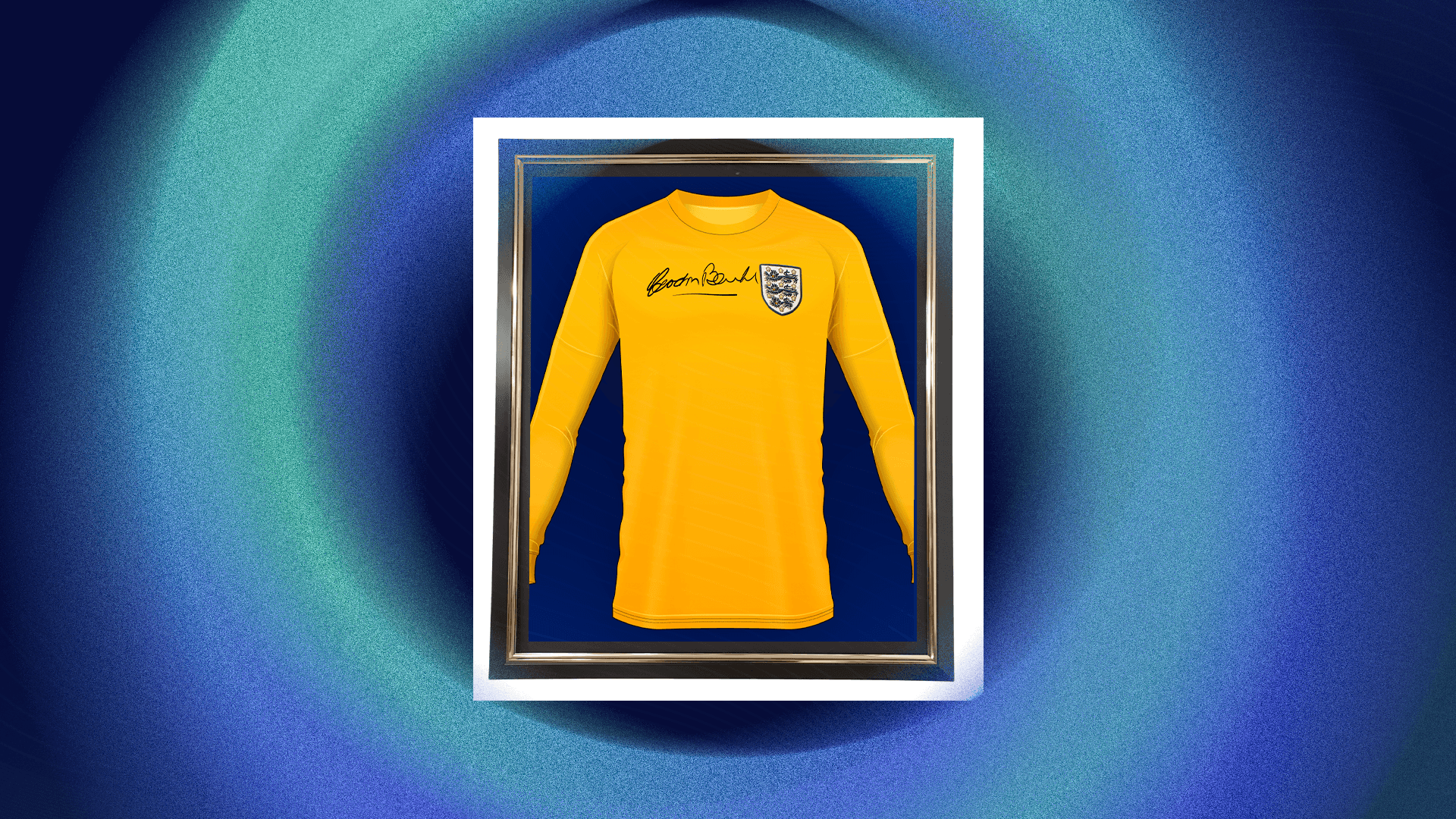 Réplica de camiseta de la Copa Mundial de la FIFA 66™ firmada por Gordon Banks