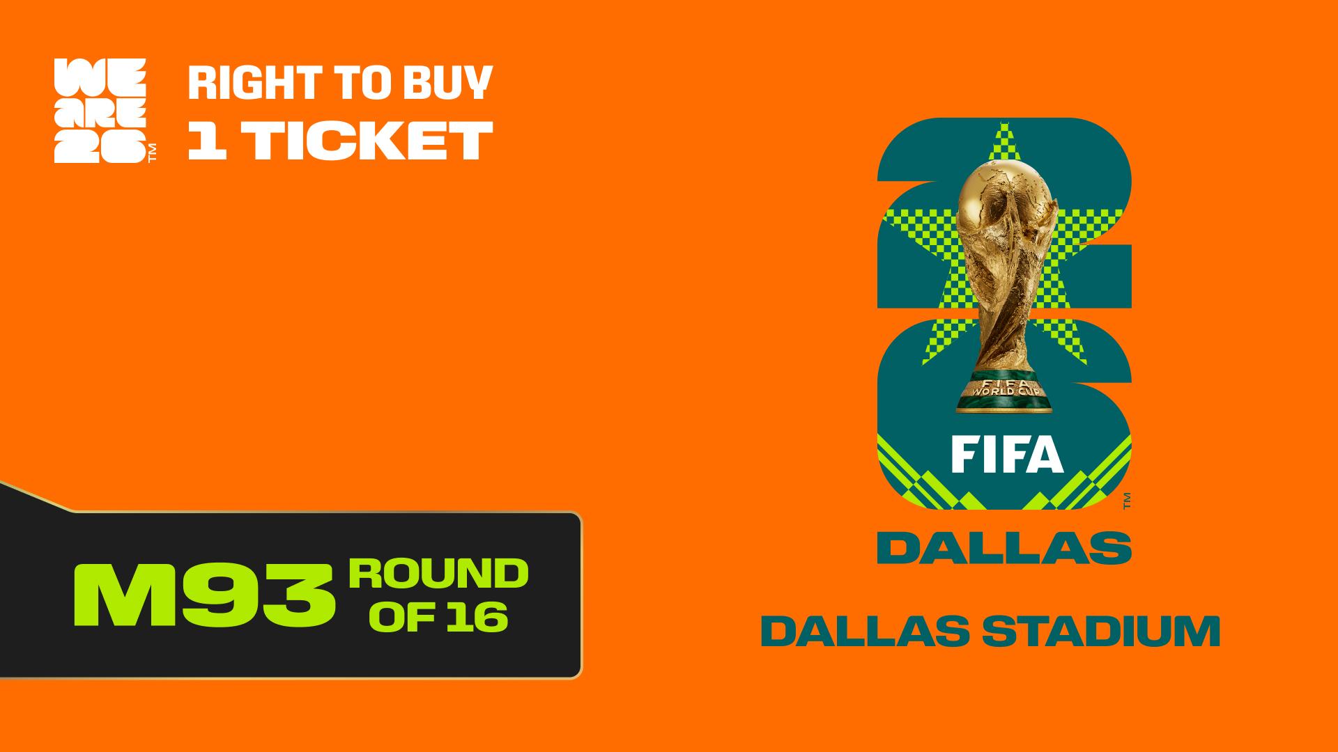 Collectible also valid as RTB for 1 ticket to M93 Dallas