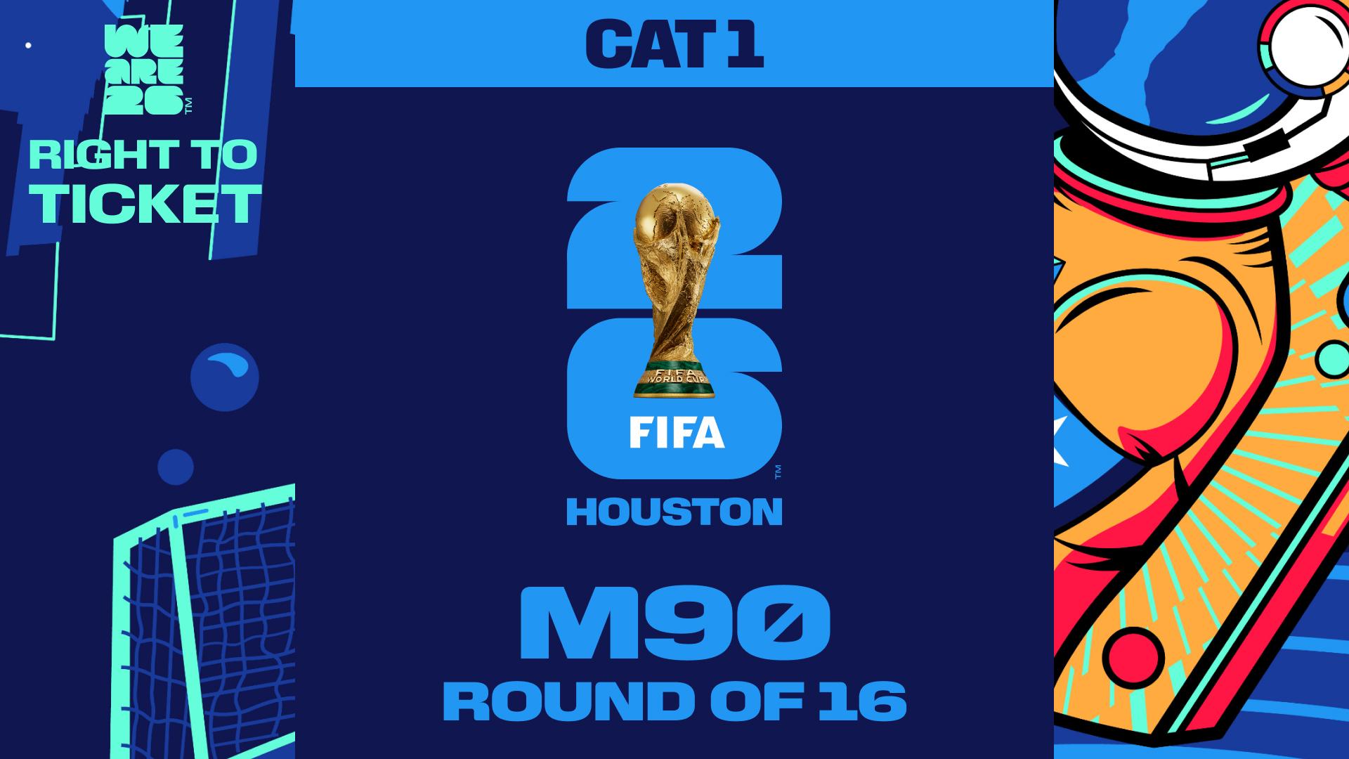 Collectible also valid as Right To Ticket Category 1 for M90 Houston