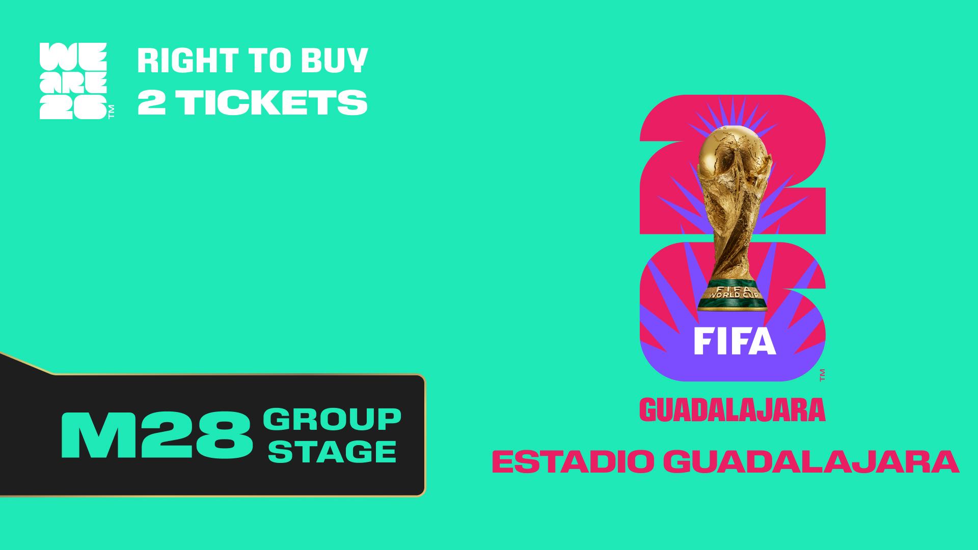 Collectible also valid as RTB for 2 tickets to M28 Guadalajara