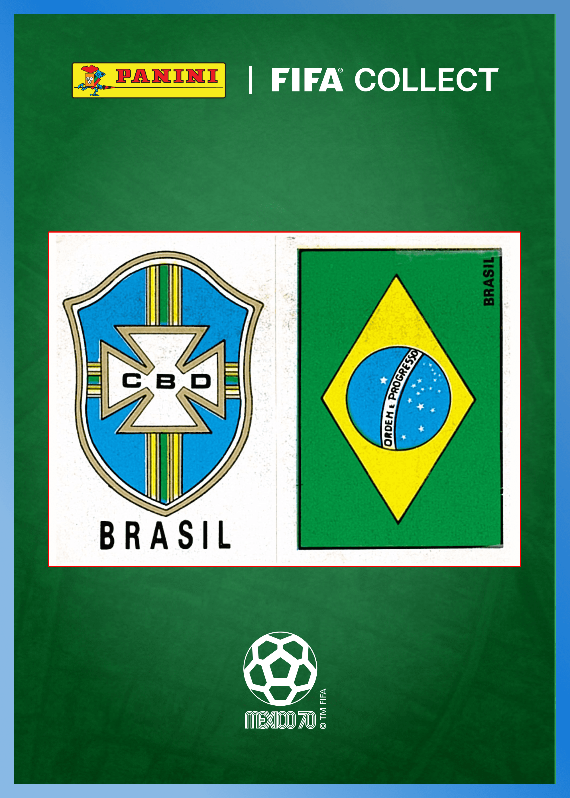 Brazil team badge - MEXICO 1970