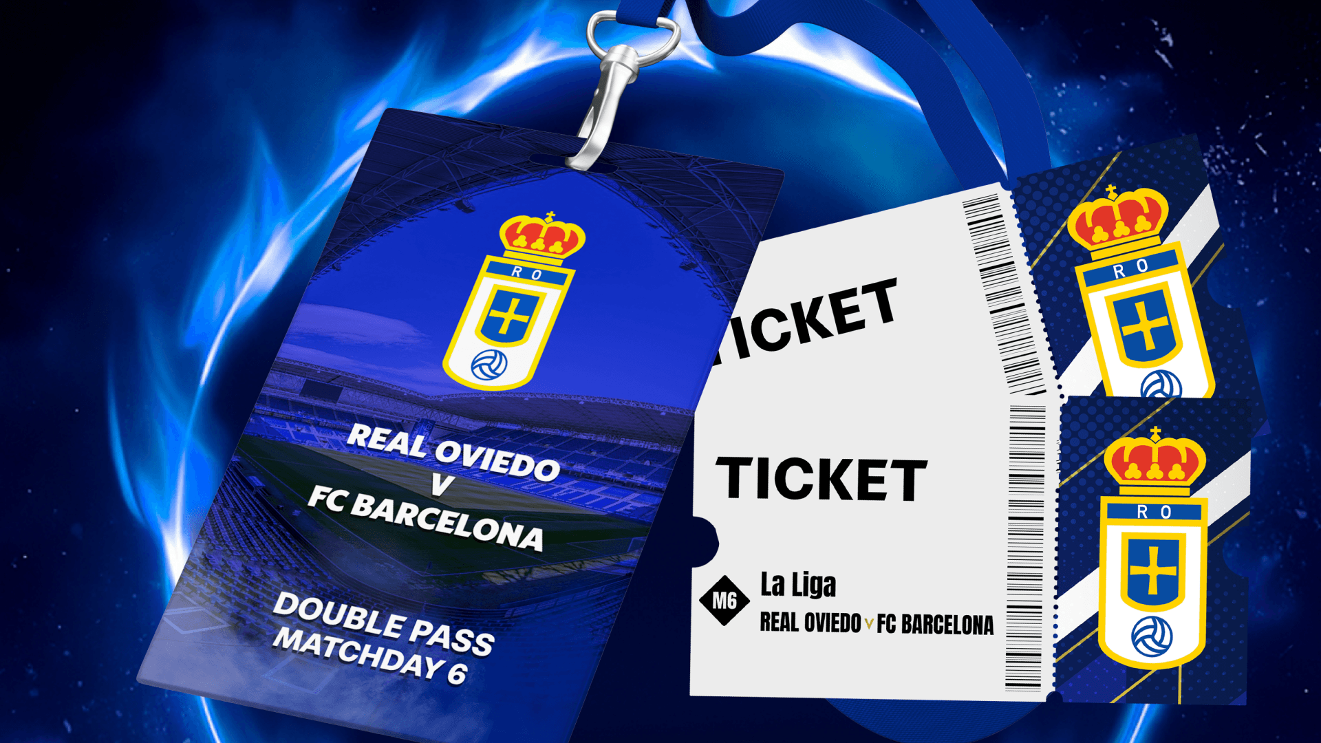 Double Pass to Real Oviedo vs FC Barcelona - Matchday 6, 2025/2026 Season