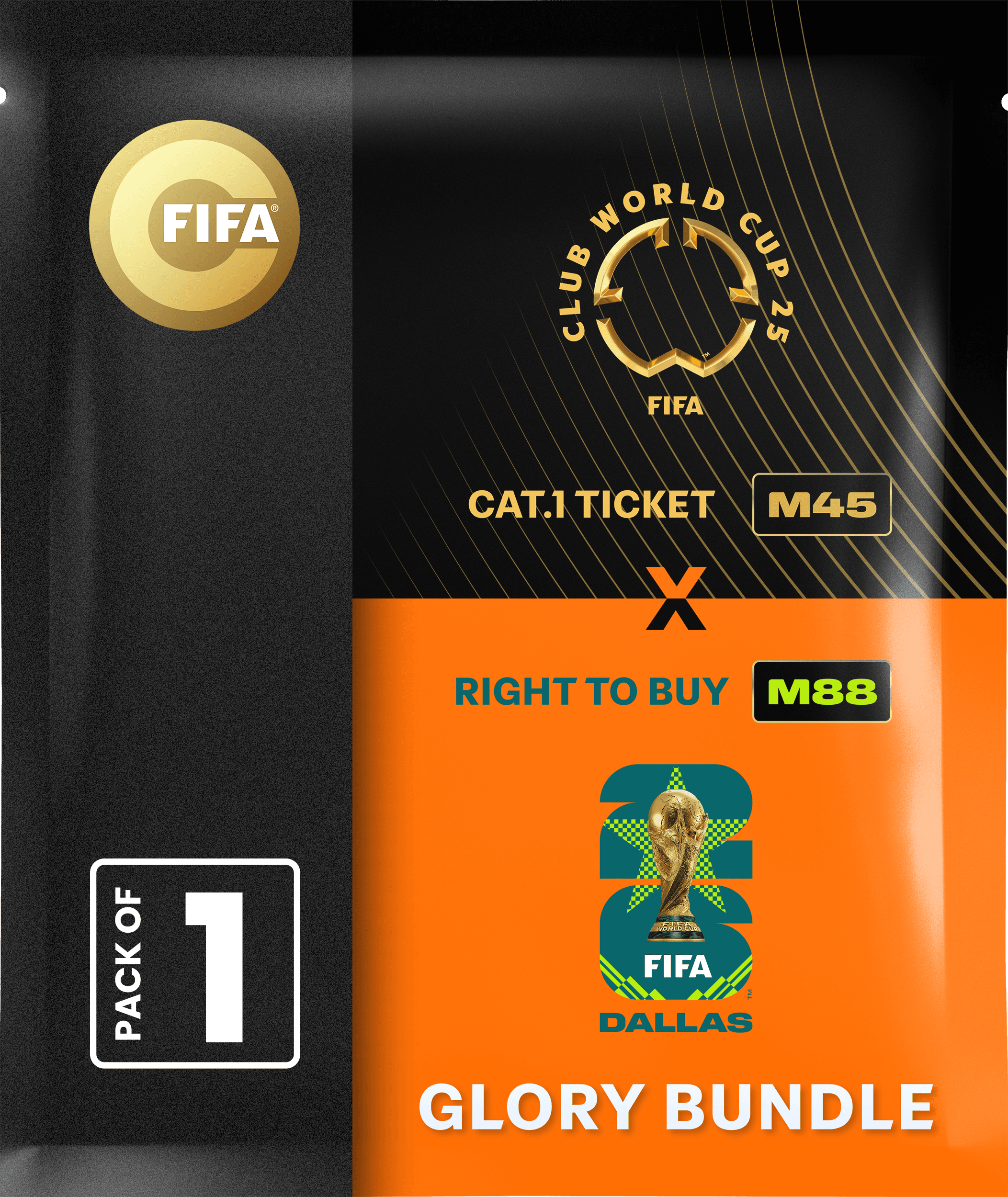 Glory Bundle: Ticket FIFA Club World Cup 2025™ M45 + RTB M88 FIFA World Cup 26™