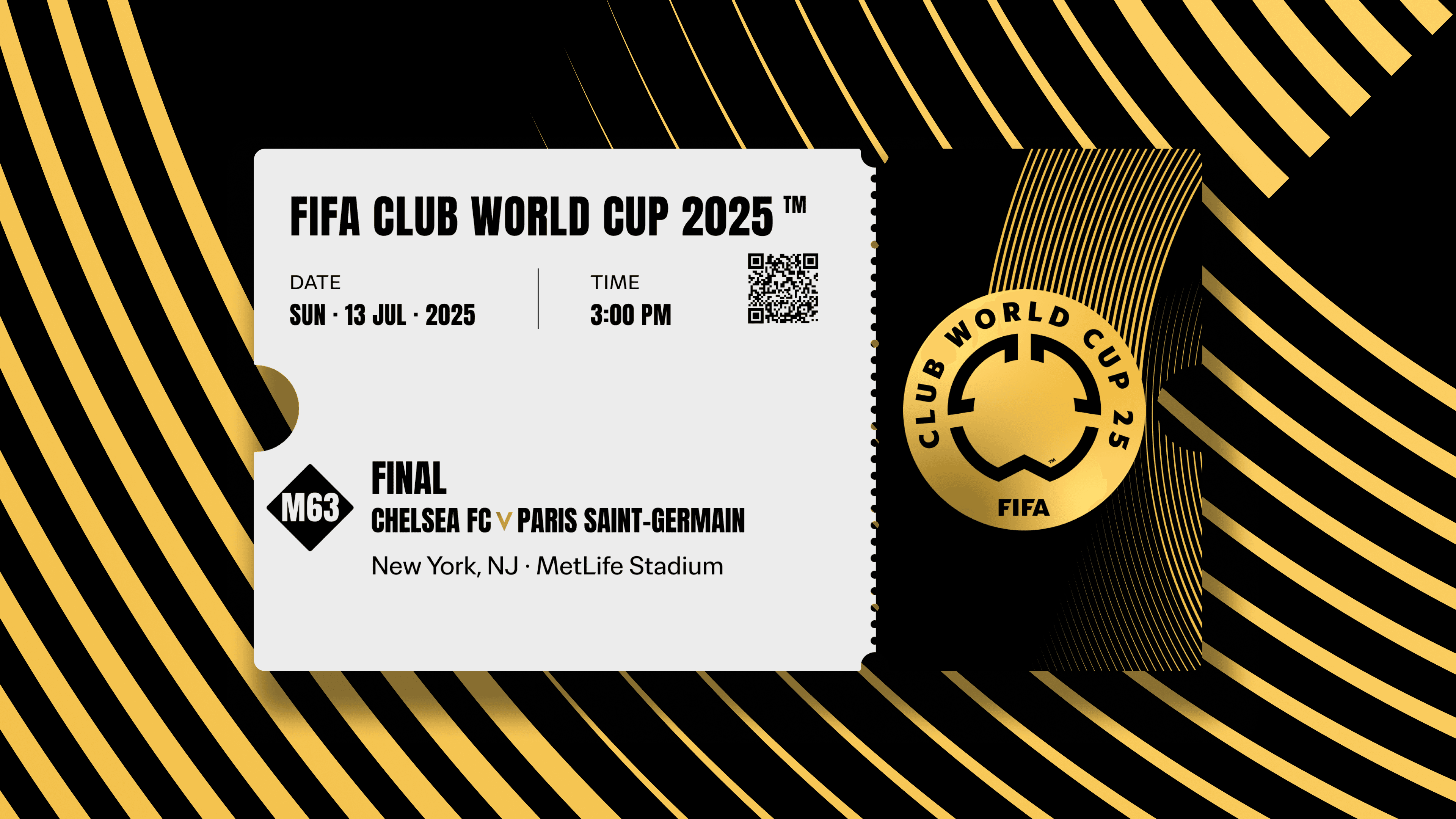 Collectible valid as one ticket to FIFA Club World Cup 2025™ Final Match: M63