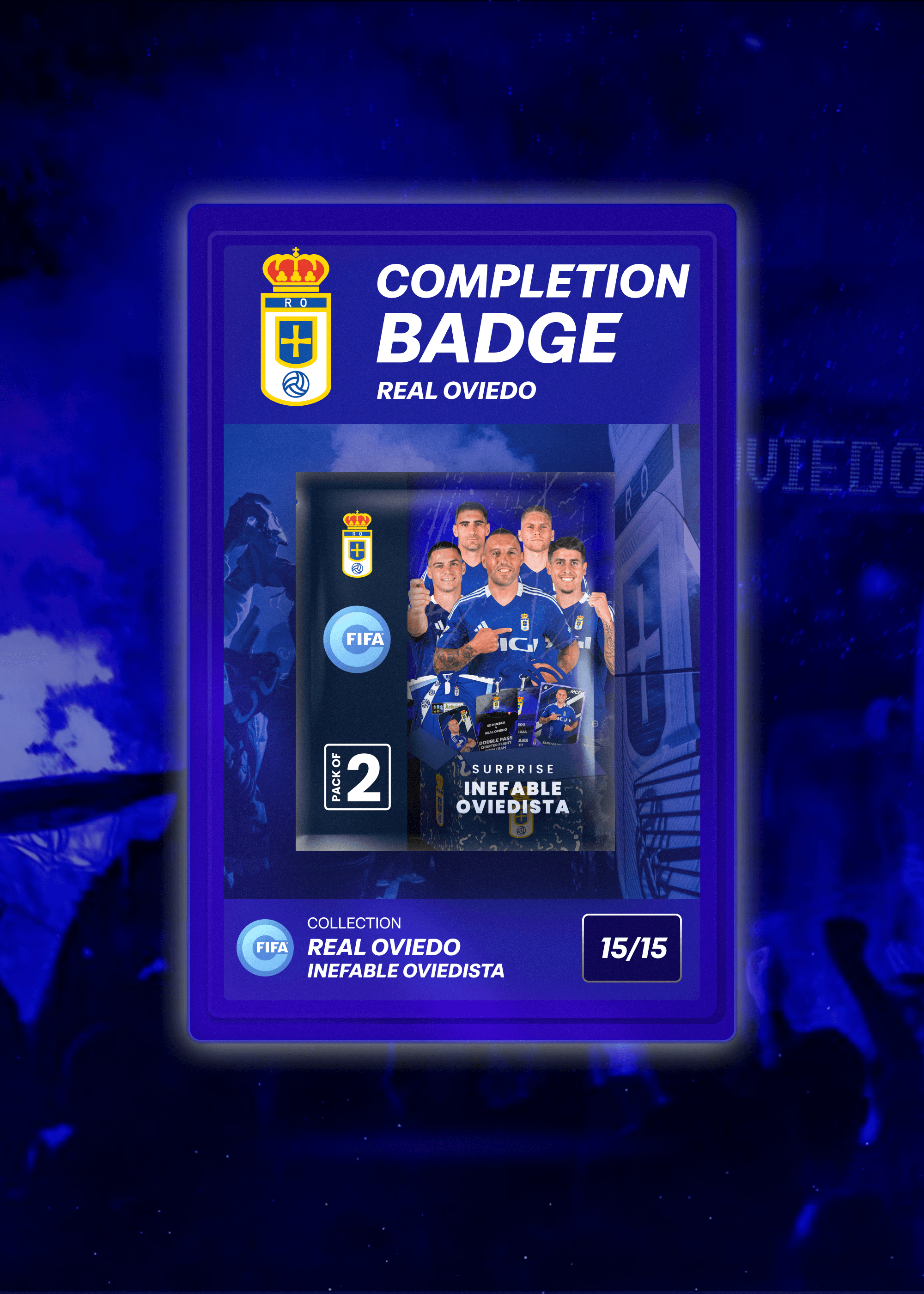 Sceau de Complétion de la Collection Real Oviedo - Inefable Oviedista