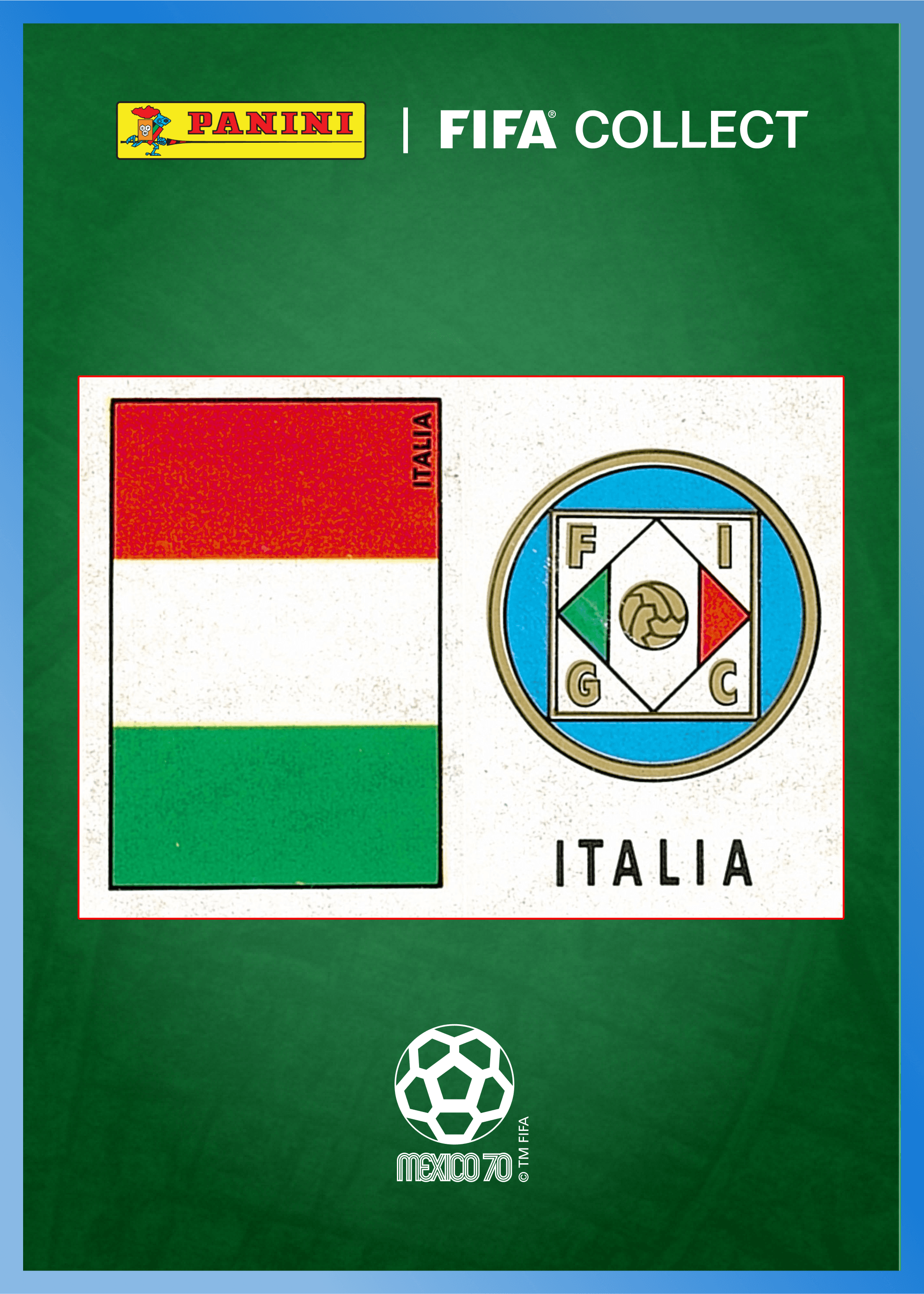 Italy team badge - MEXICO 1970