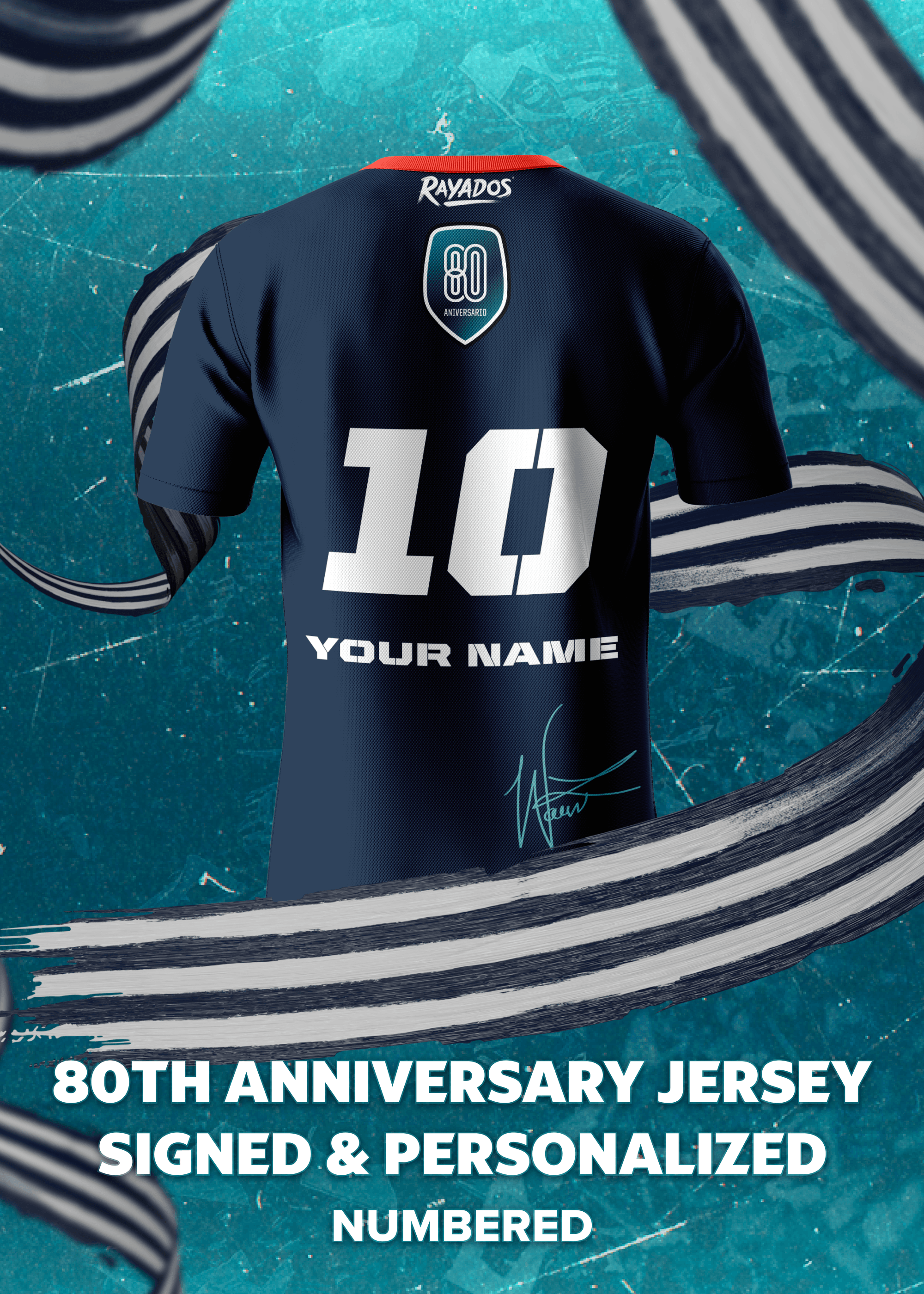 80th Anniversary Jersey - Signed, Personalized & Numbered