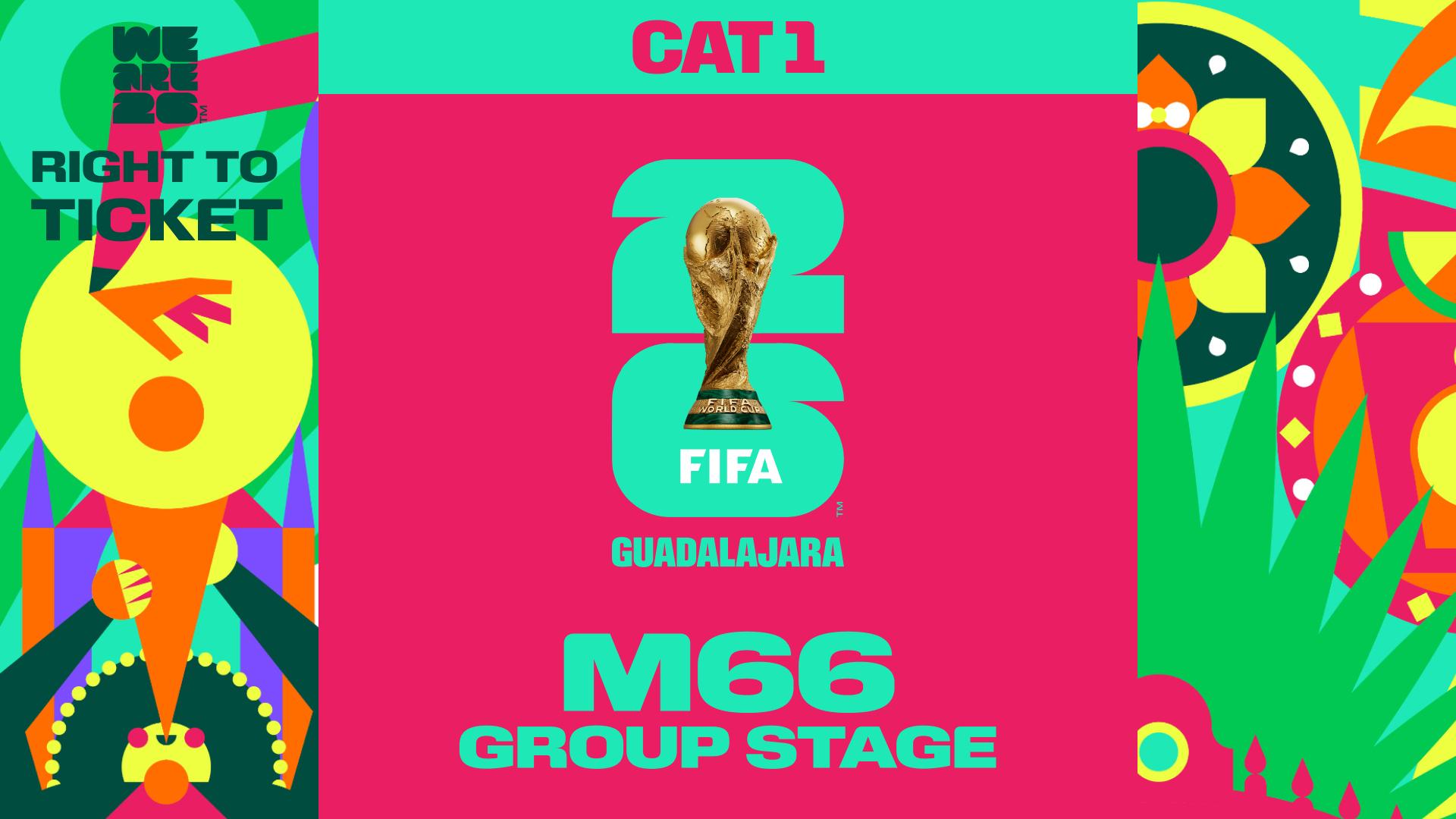 Collectible also valid as Right To Ticket Category 1 for M66 Guadalajara